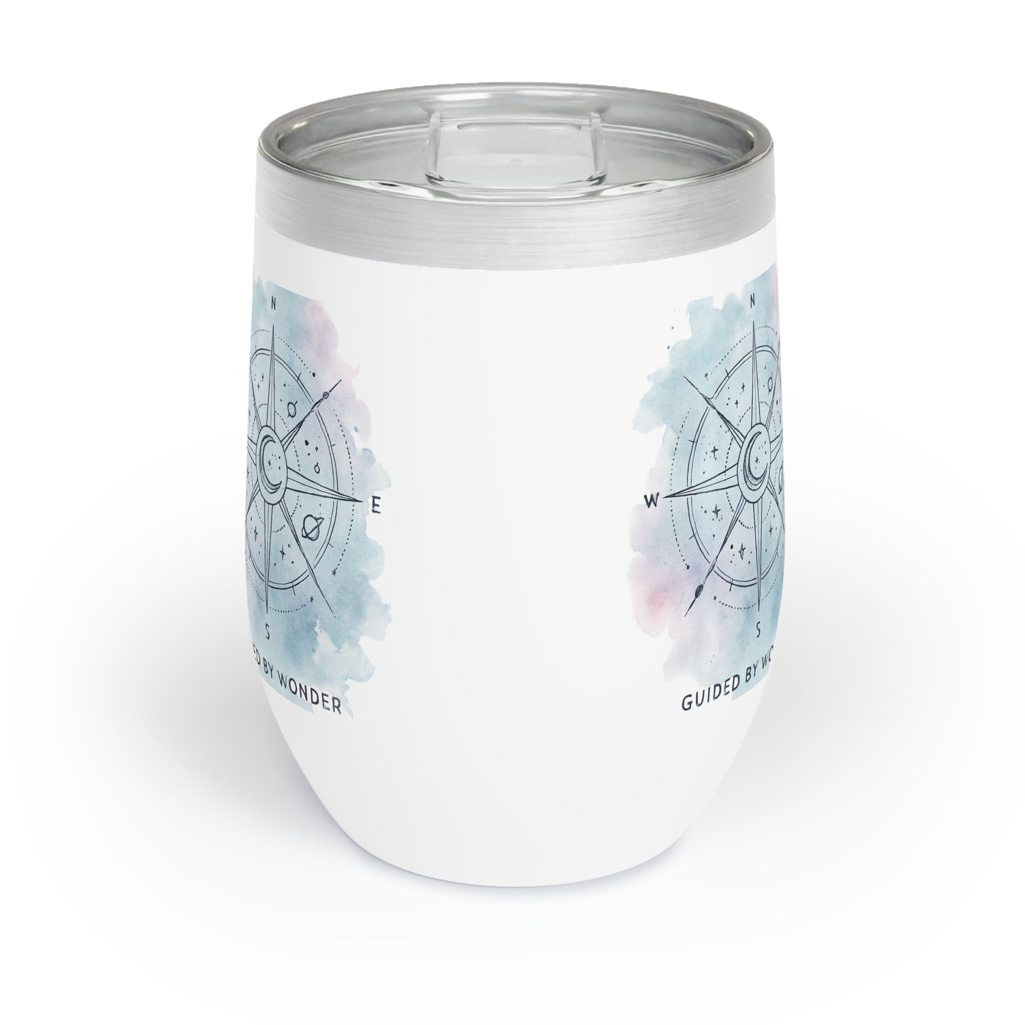 Chill Wine Tumbler, Cosmic Wine Cup, Insulated Wine Cup, Celestial Wine Mug