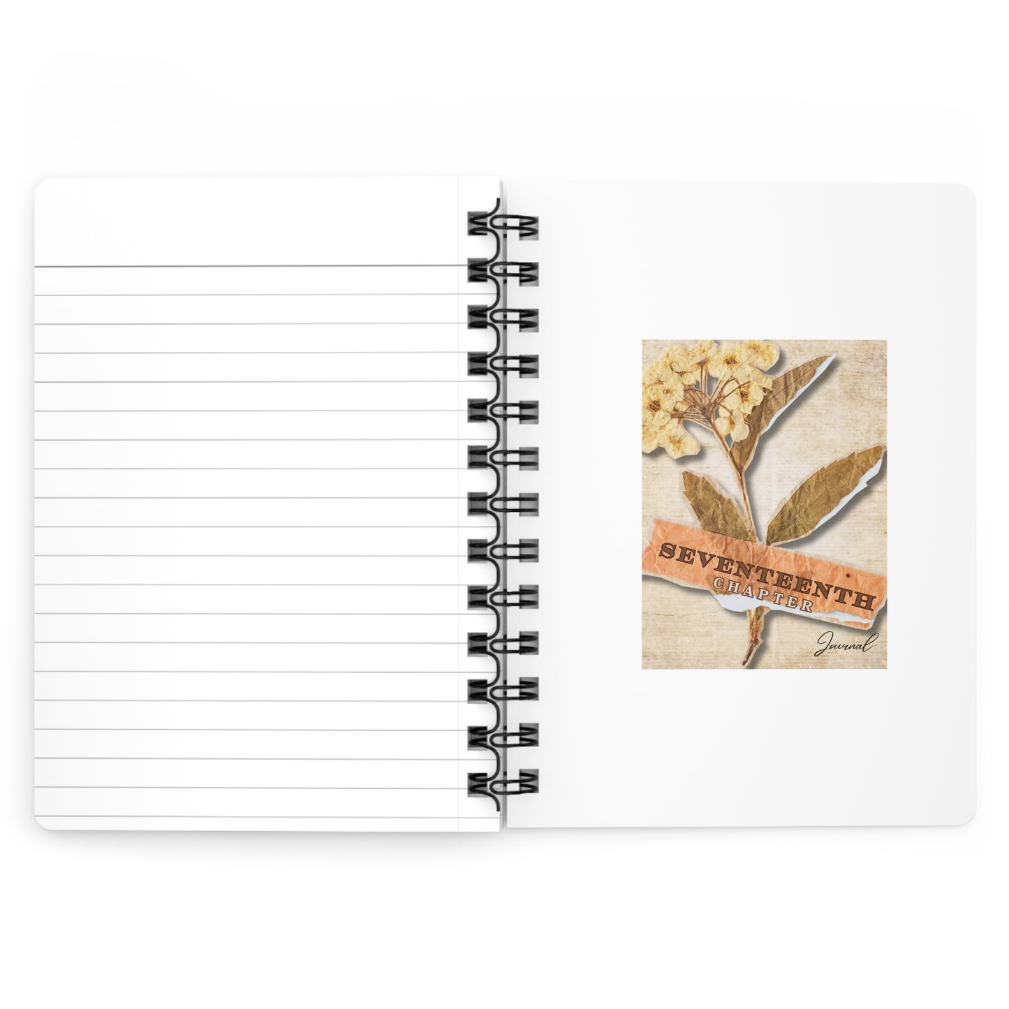 Seventeenth Chapter Spiral Bound Journal - Inspirational Nature Design