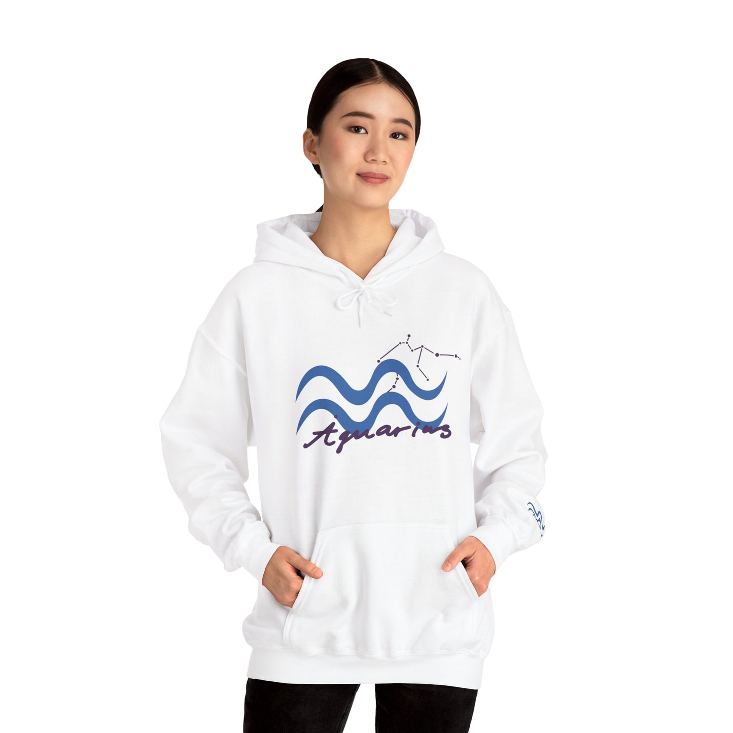 Aquarius Zodiac Hoodie — Water-Bearer Constellation Graphic Sweatshirt
