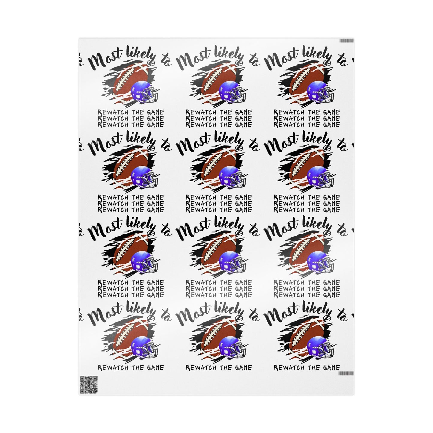 Football-Themed Wrapping Paper, Gifts for Sports Lovers, Unique Gift Wrap for Birthdays, Holidays, and Celebrations, Most Likely to [...]