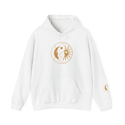 Sun and Moon Yin Yang Hoodie — Celestial Astrology Graphic Sweatshirt