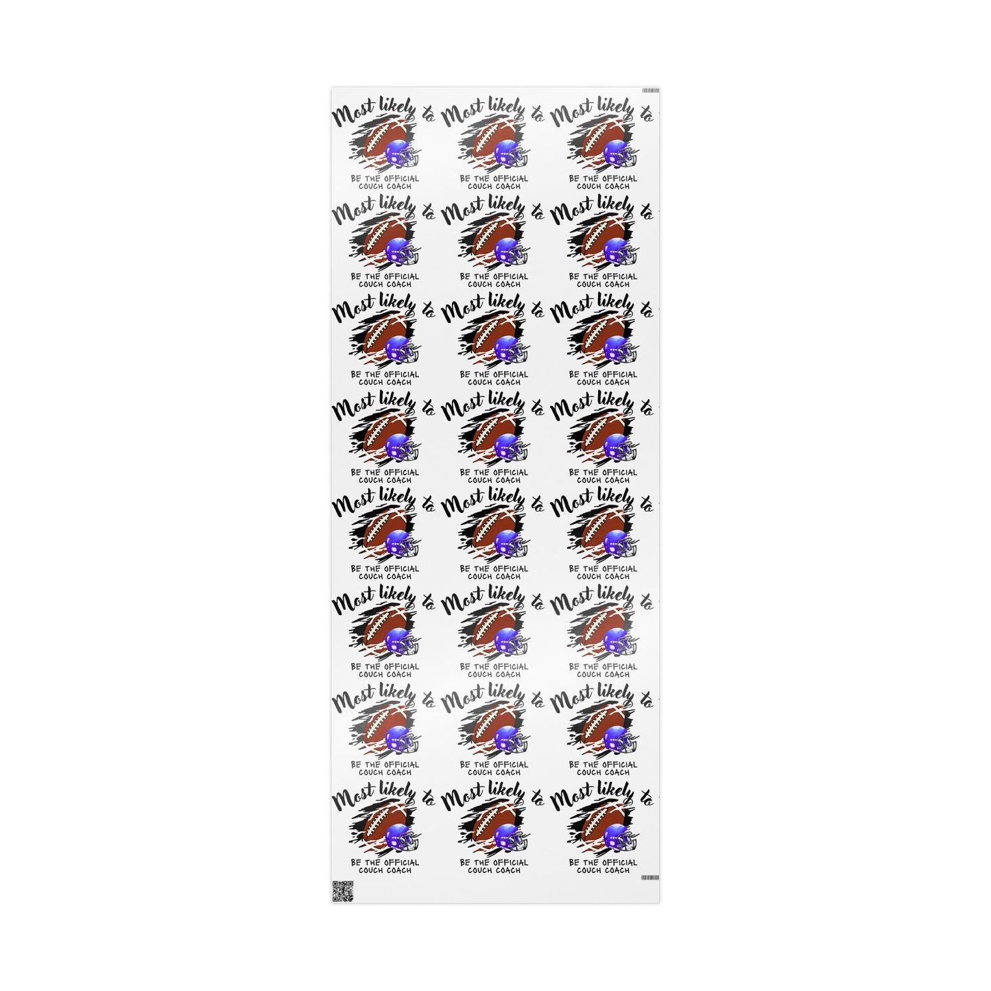 Football Theme Wrapping Paper, Unique Gift Wrap for Coaches, Sports Party Decor, Most Likely to Be the Official Couch Coach, Fun Gift [...]