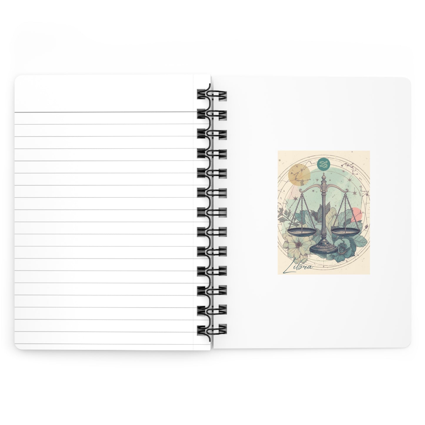 Libra Spiral Bound Journal – Zodiac-Themed Notebook for Astrology Lovers