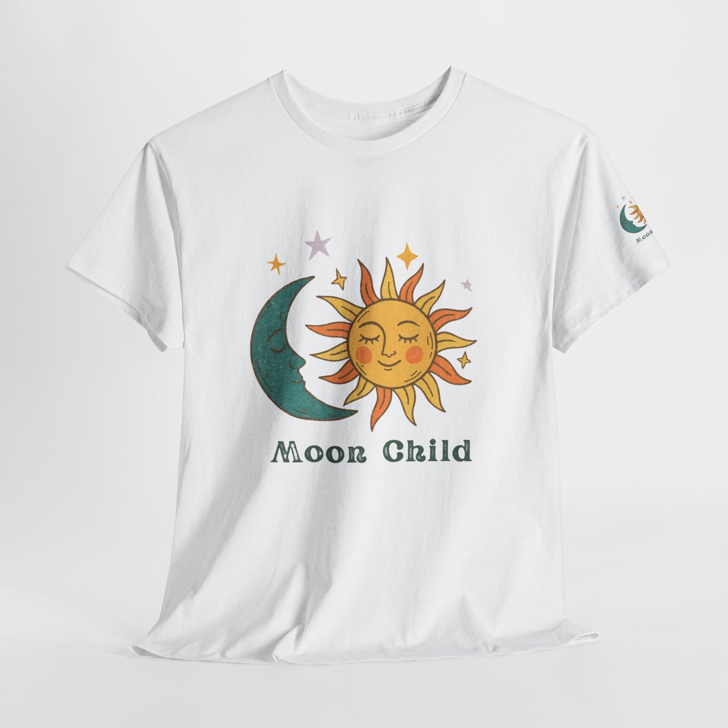 Moon Child T-Shirt — Sun & Crescent Moon Graphic Tee