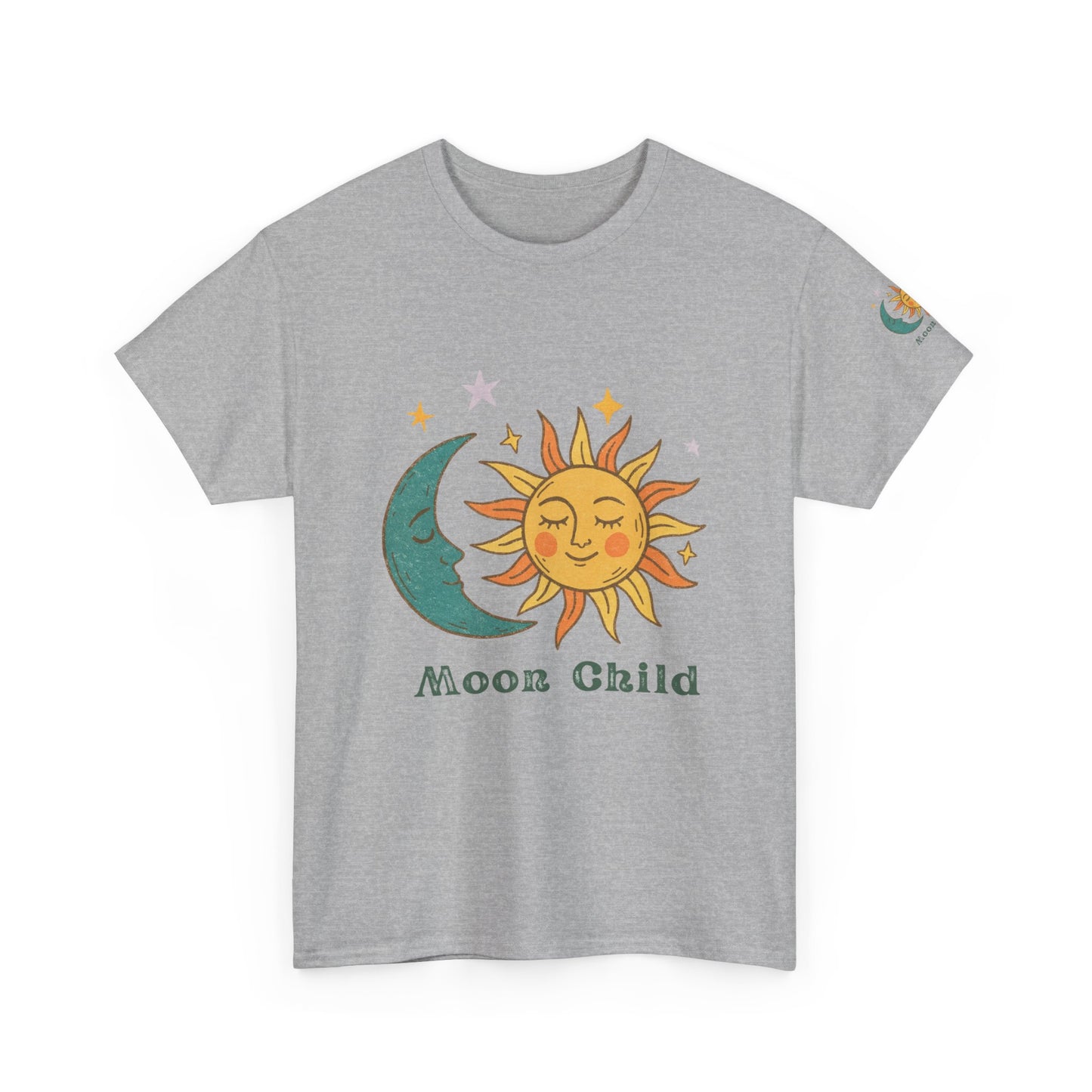 Moon Child T-Shirt — Sun & Crescent Moon Graphic Tee