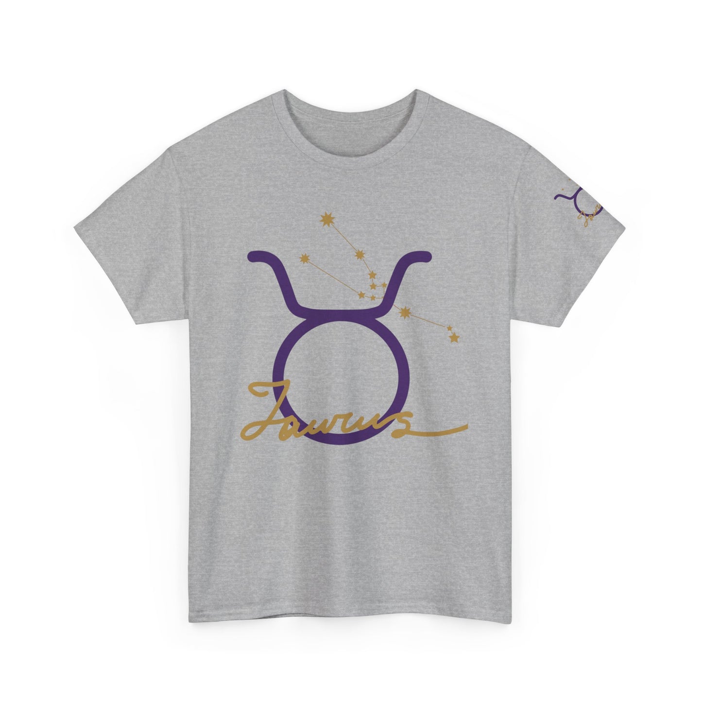 Taurus Zodiac T‑Shirt – Gold Script Constellation Tee