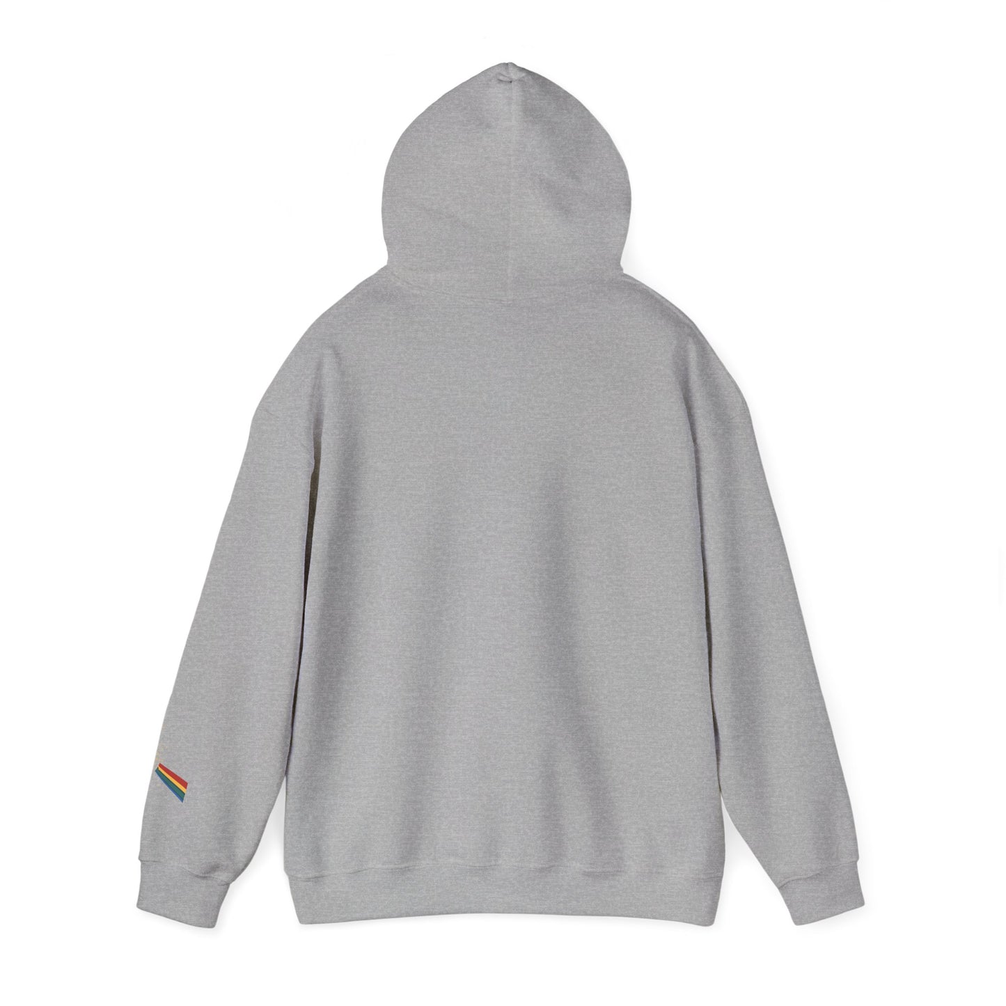 Sun Prism Rainbow Hoodie — Minimal Retro Sun & Prism Graphic Pullover
