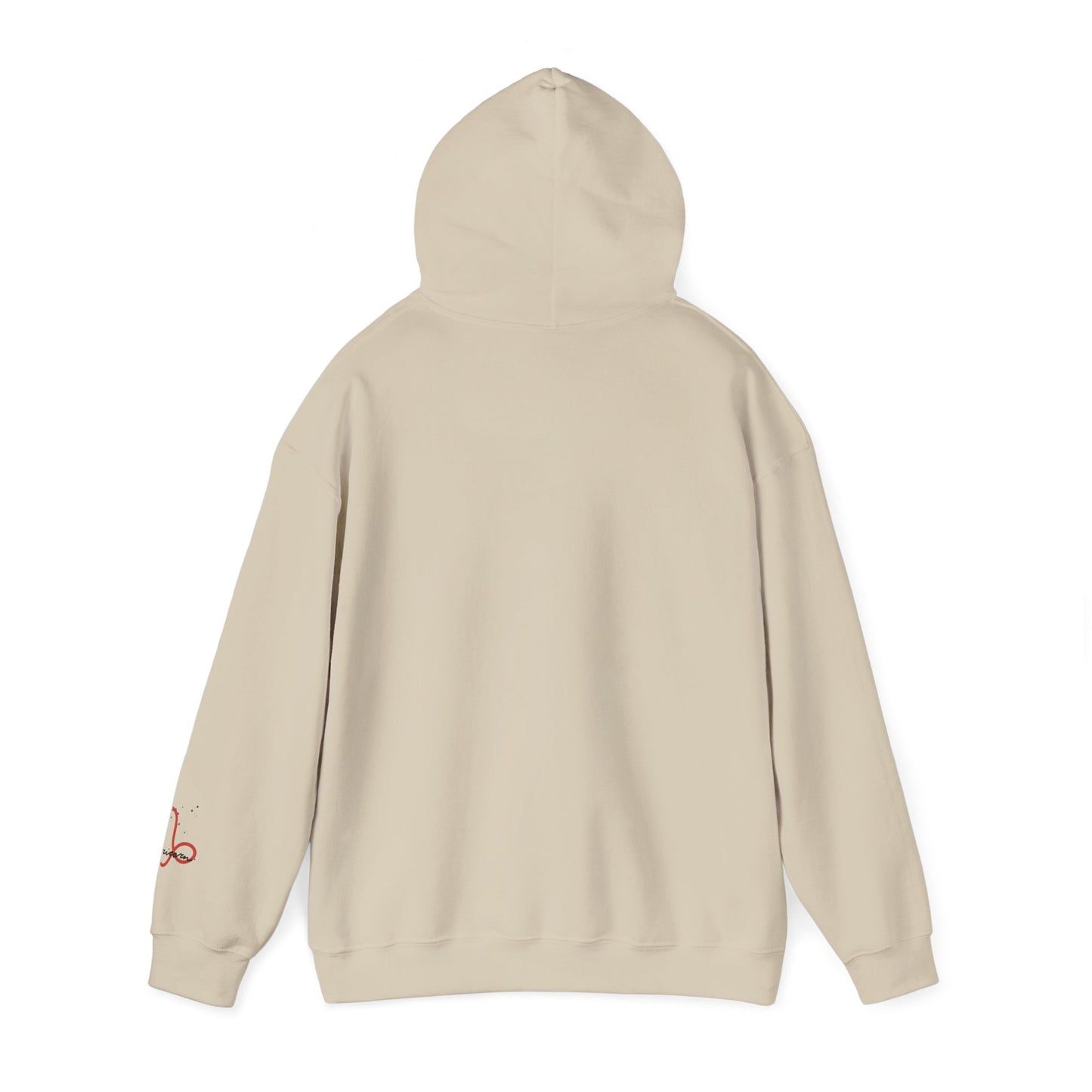 Capricorn Zodiac Hoodie — Red Script Astrology Sign Sweatshirt