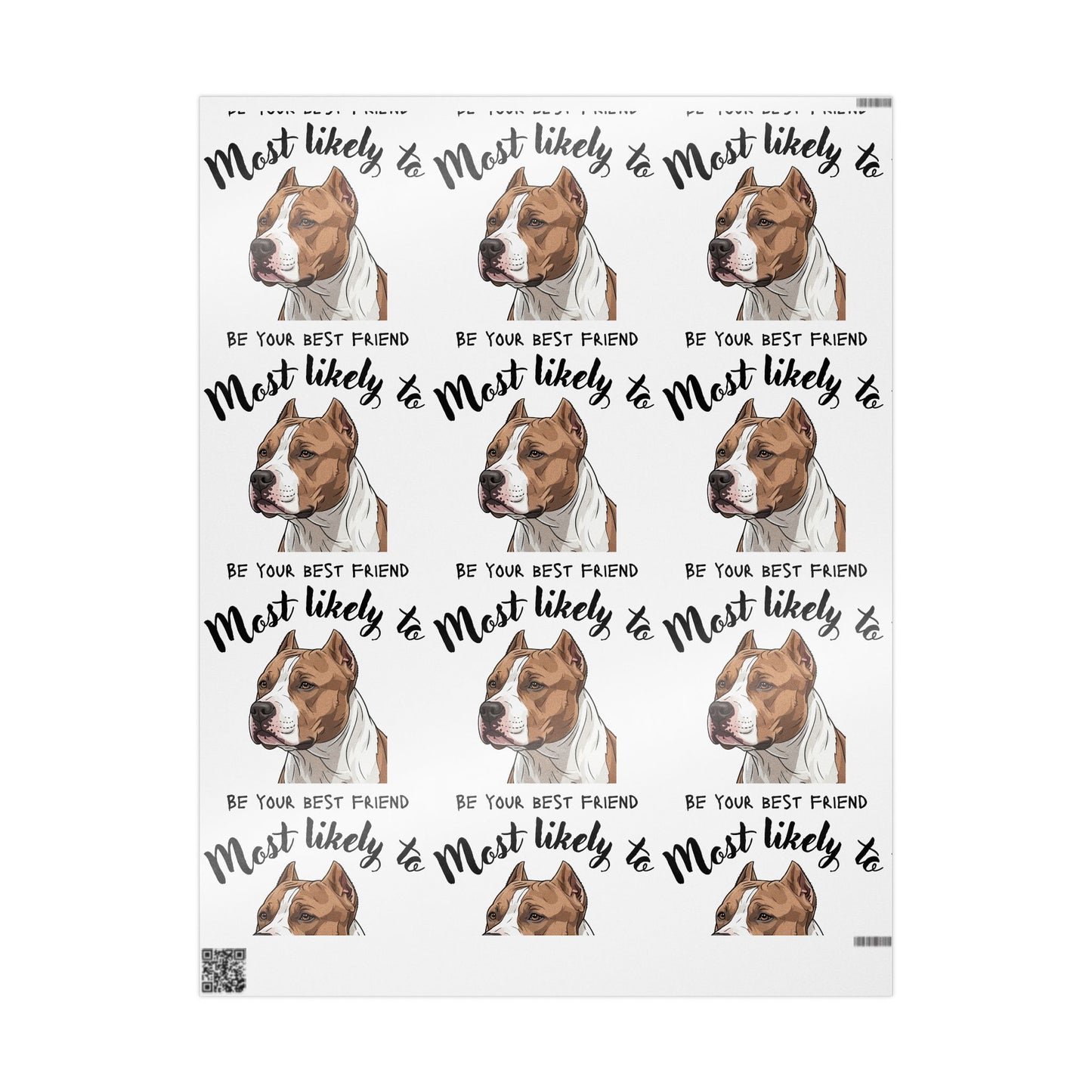 Most Likely To Wrapping Papers, Bulldog Wrapping Paper, Dog Wrapping Paper, Pit Bull Paper