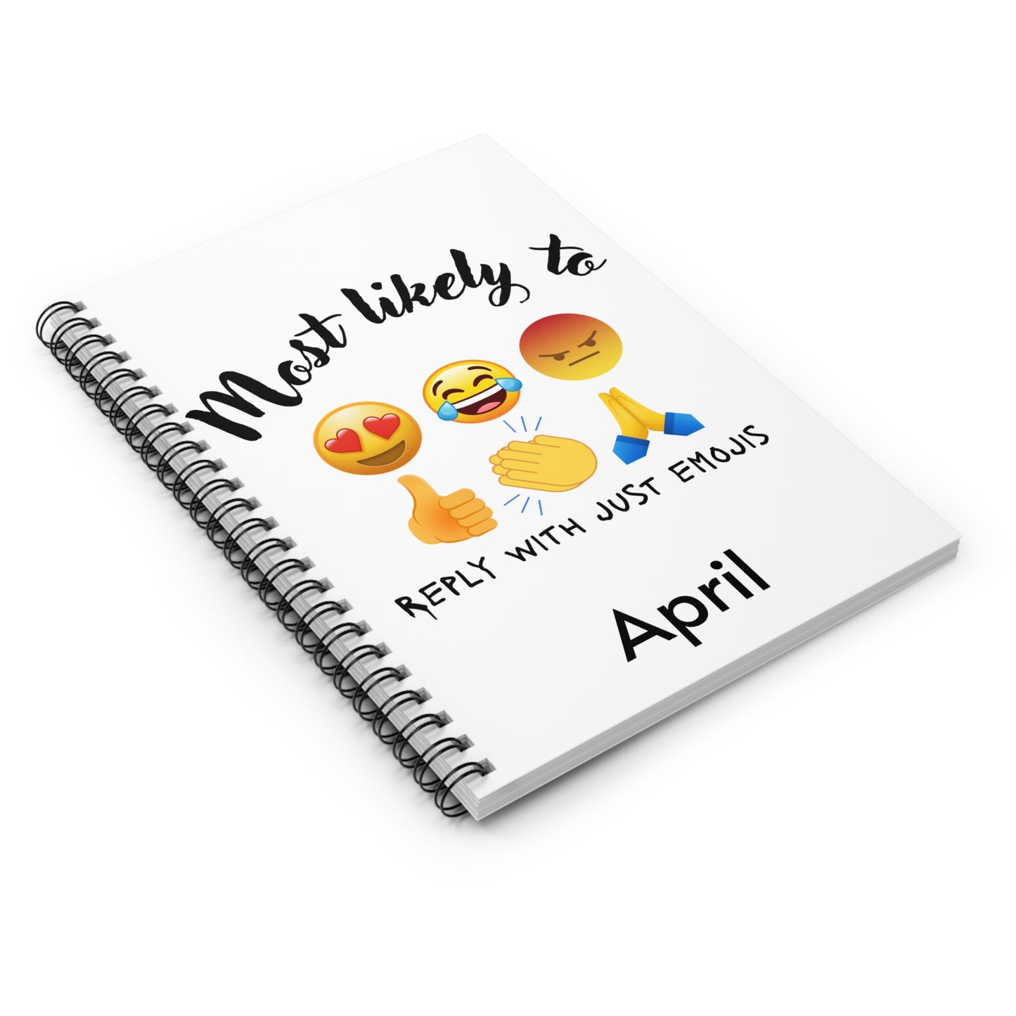 ADD PERSONALIZING NAME IN CART. Fun Emoji Spiral Notebook for Creative Notes, Gifts for Students, Office Use, Journaling, School Supplies