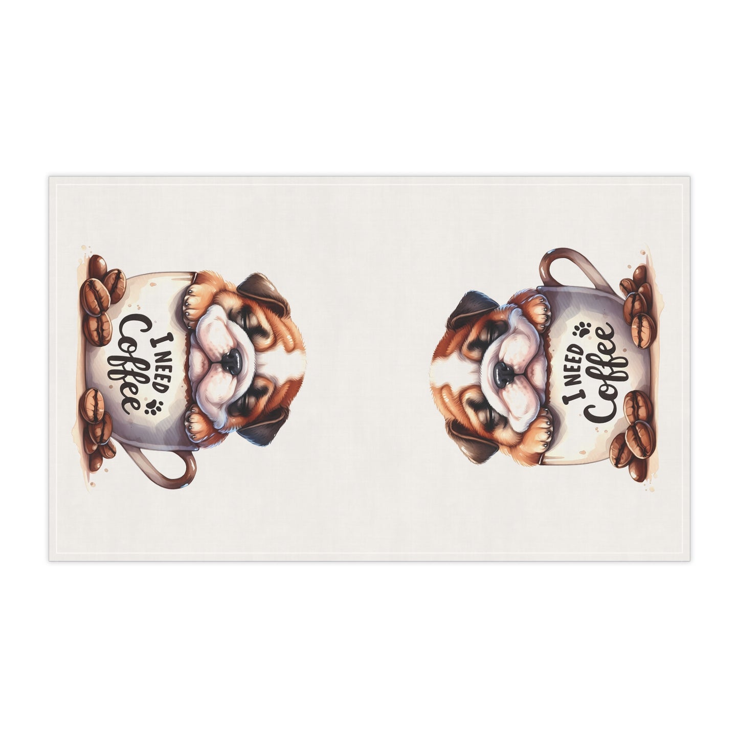 Cute Dog Coffee Tea Towels - Perfect for Pet Lovers, Bulldog Tea Towel