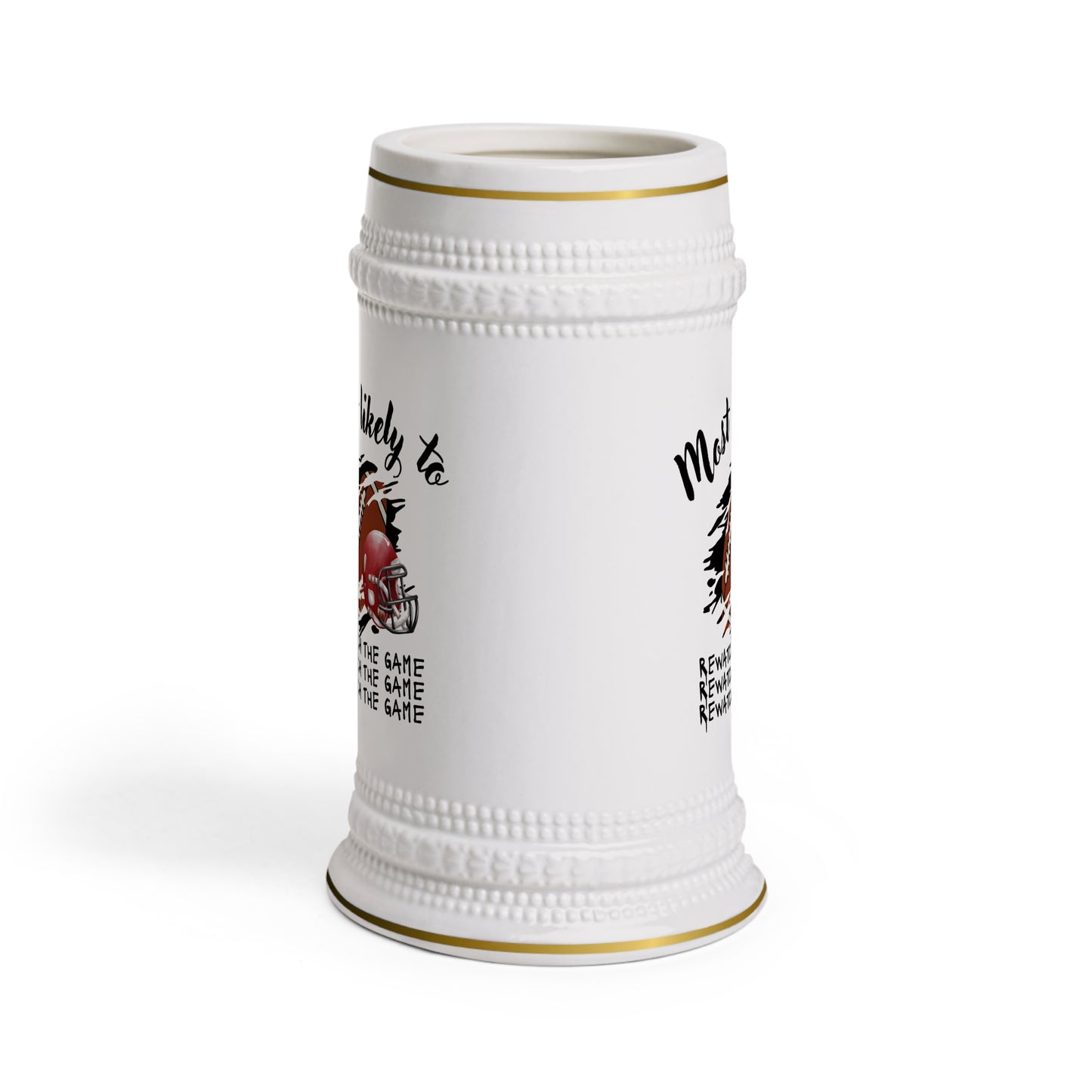 Football Fan Beer Stein Mug - Perfect for Game Day Celebrations, Sports Stein