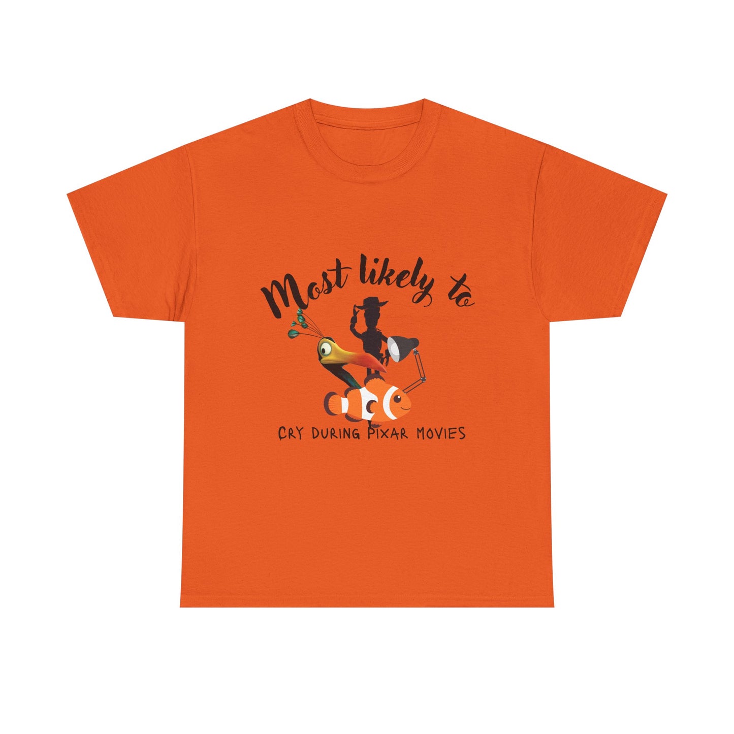 Unisex Heavy Cotton Tee - Most Likely to Cry During Pixar Movies, Perfect Gift for Movie Lovers, Fun Graphic Tee for Friends, [...]