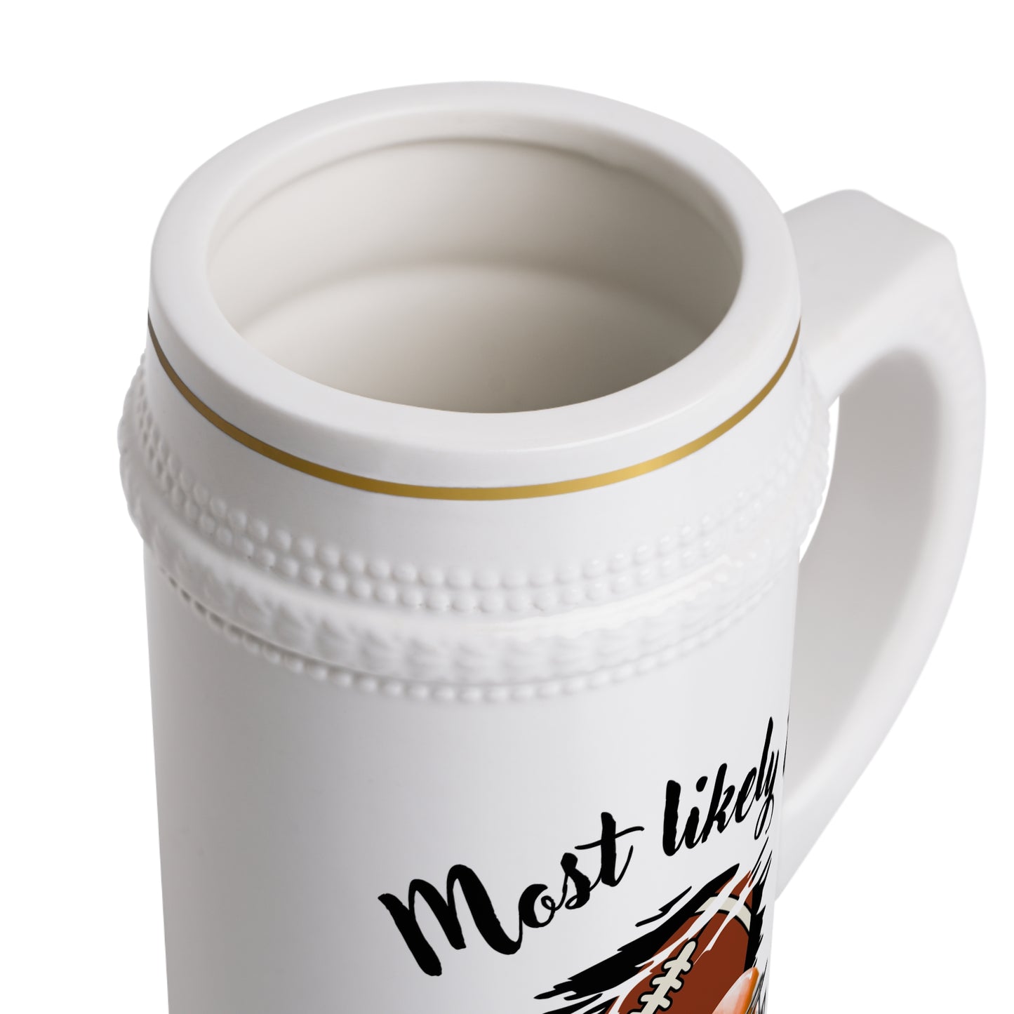 Official Couch Coach Beer Stein Mug - Perfect Gift for Game Day Cheers, Stein for football lover, Football Lover Gift
