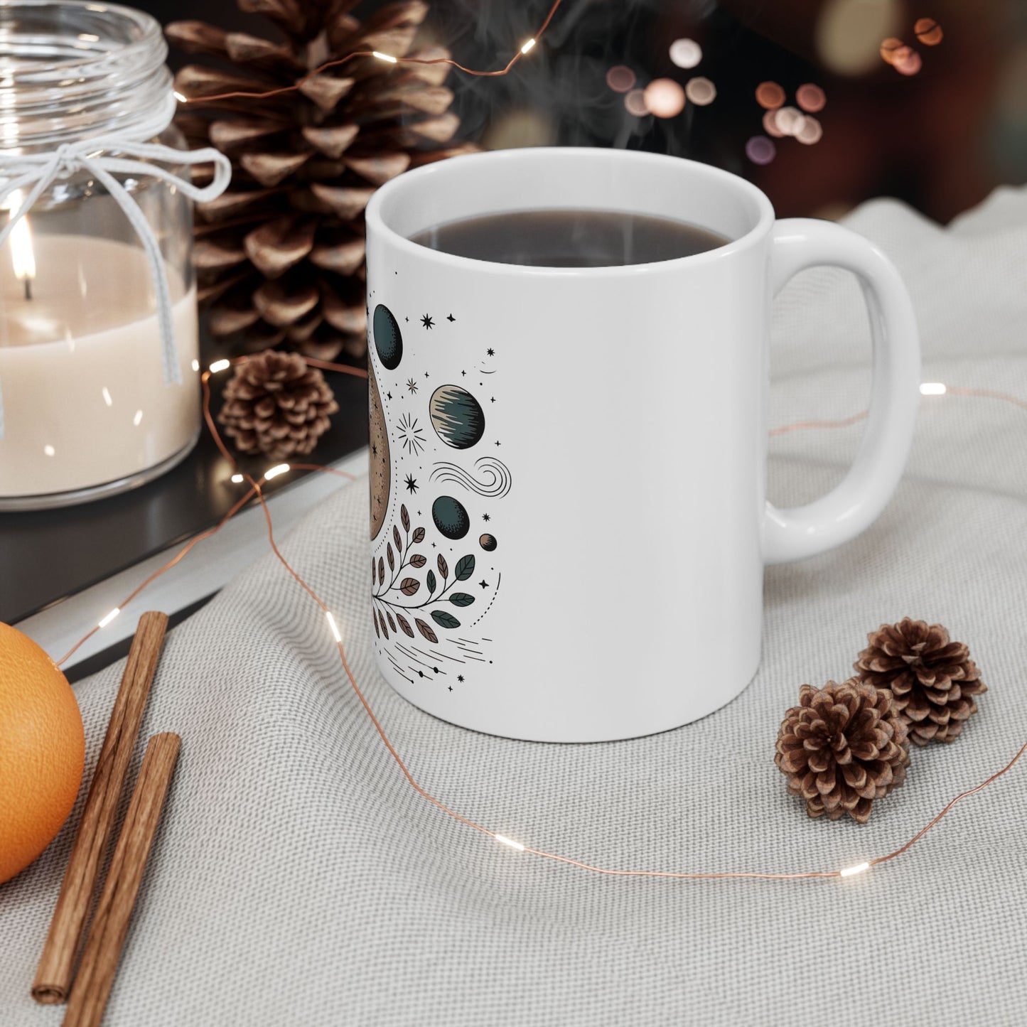 Mystic Yin Yang Ceramic Mug — Celestial Moon & Sun Astrology Coffee Cup (11oz/15oz)