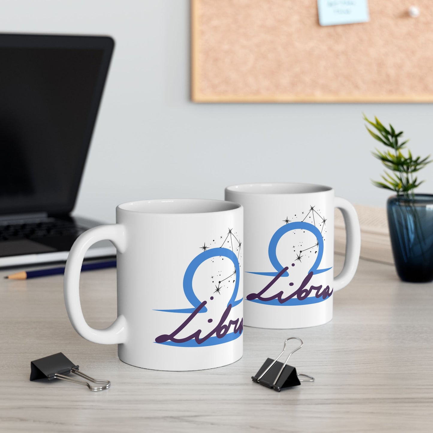 Personalized Libra Zodiac Ceramic Mug (11oz & 15oz) — Astrological Sign Coffee Cup, Birthday Gift for Libra