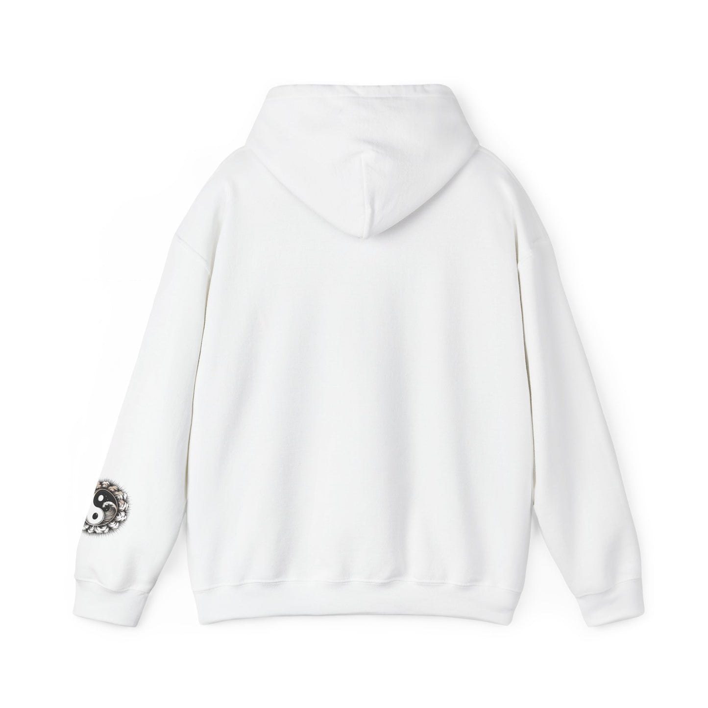 Yin Yang Lotus Hoodie — Black & White Zen Symbol Pullover