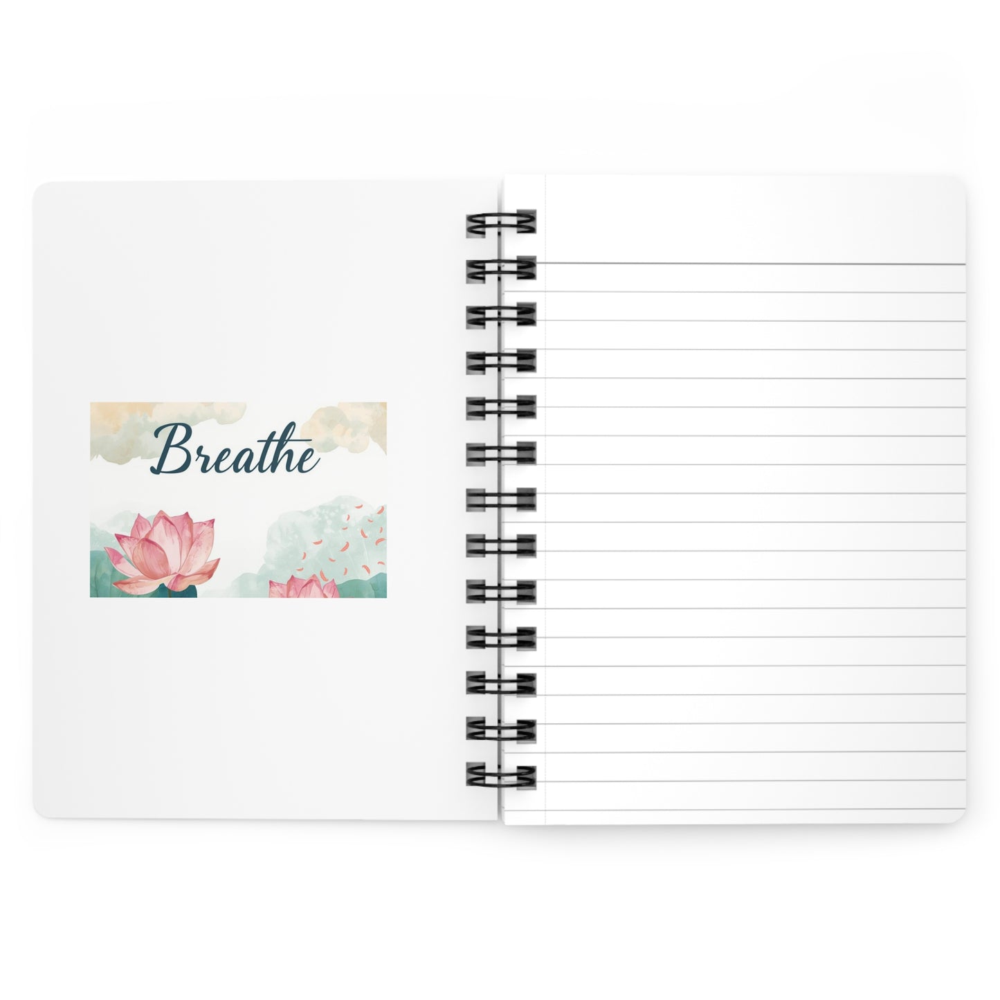 Personalize, Serene Breathe Spiral Bound Journal