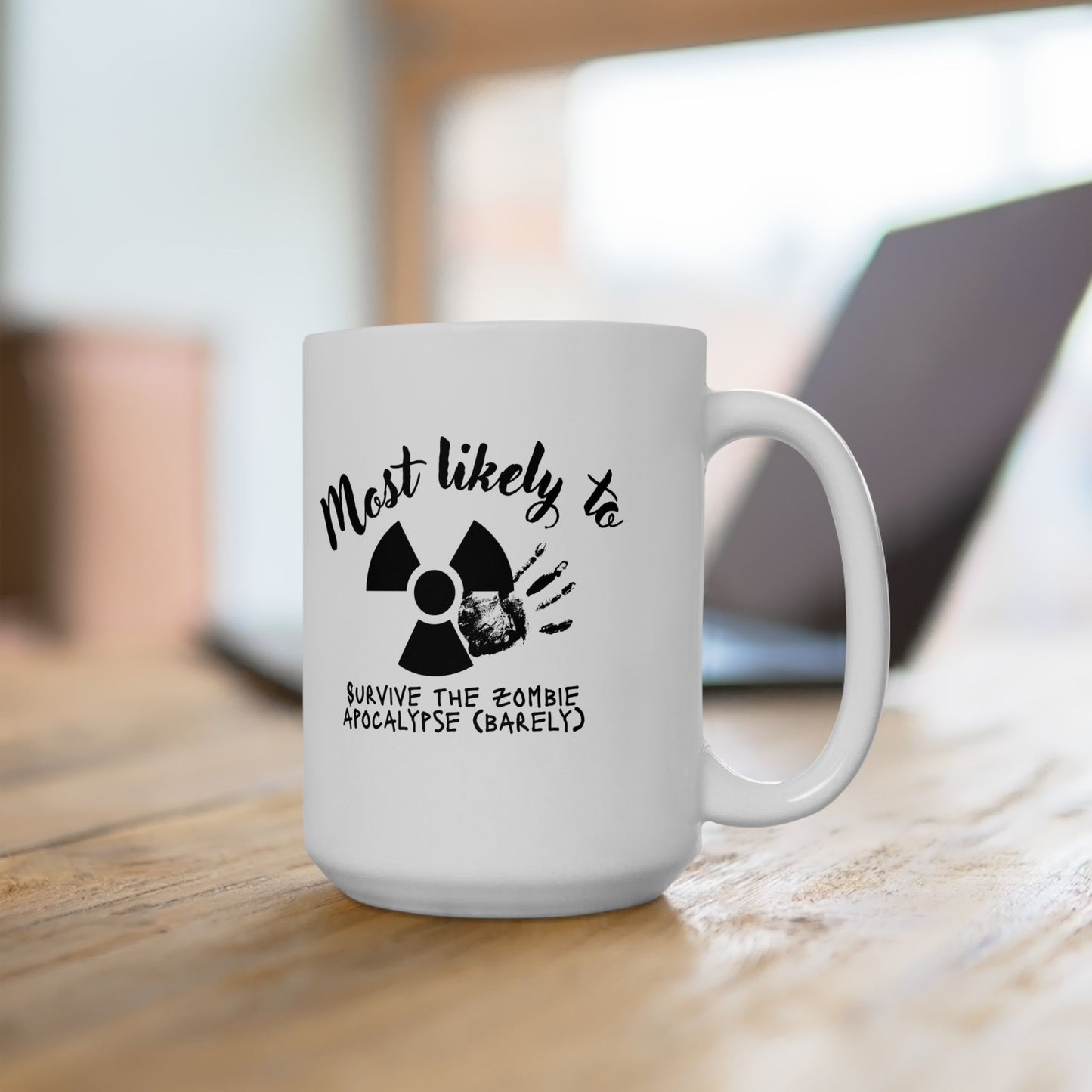 Zombie Apocalypse Survival Ceramic Mug | Funny Gift for Horror Fans, 11oz/15oz, Coffee Lover Gift, Halloween Decor, Quarantine Humor