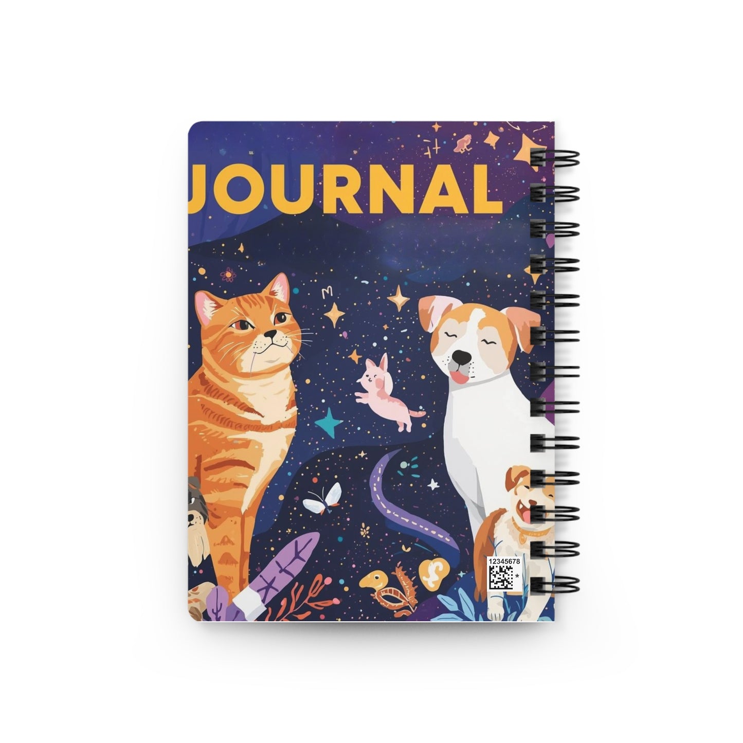 Pet Lover's Spiral Bound Journal with Colorful Animal Design