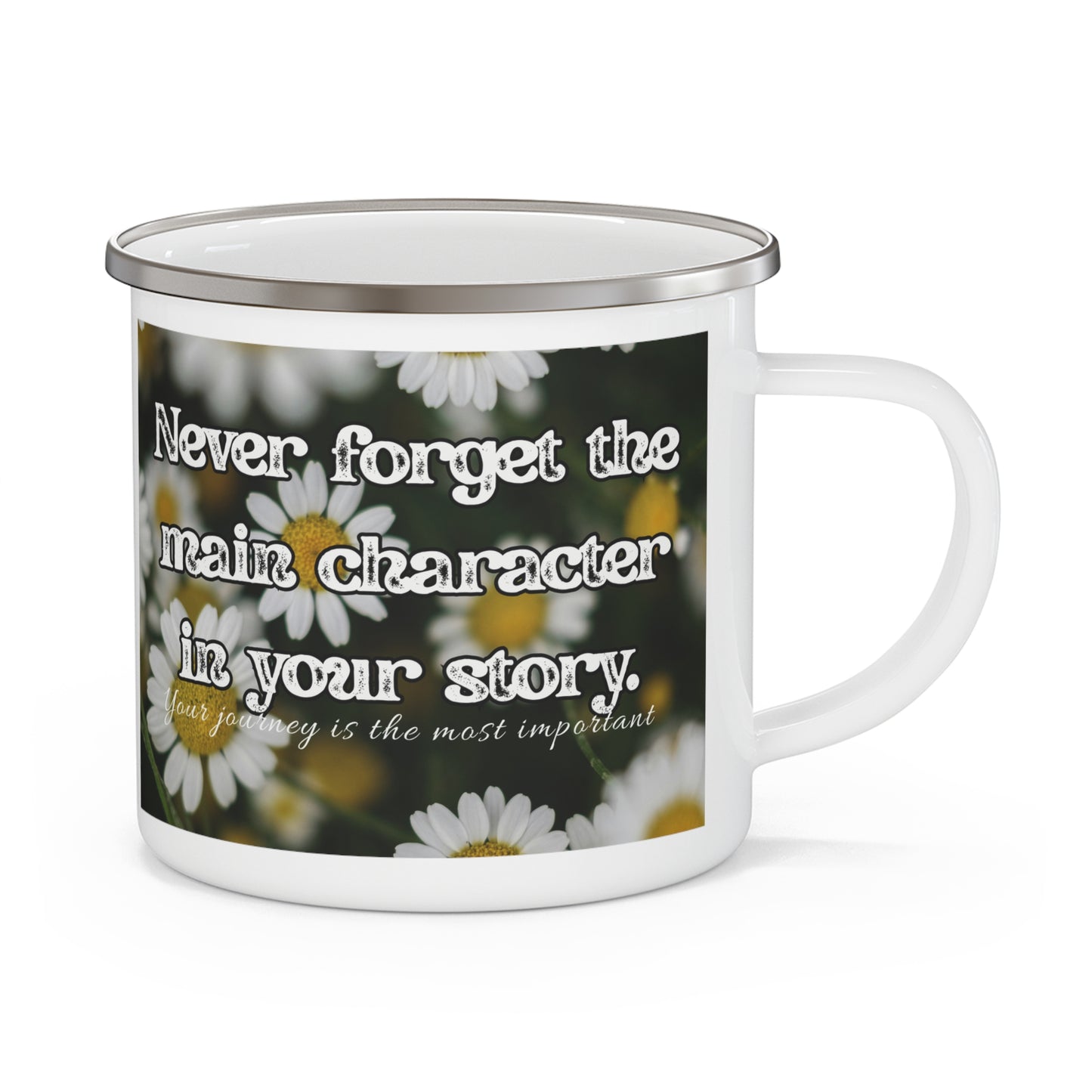 Motivational Camping Mug, Motivational Camping Cup, Enamel Camping Mug