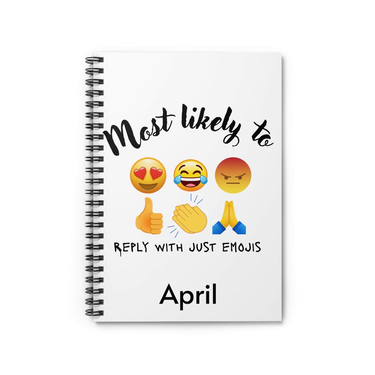 ADD PERSONALIZING NAME IN CART. Fun Emoji Spiral Notebook for Creative Notes, Gifts for Students, Office Use, Journaling, School Supplies