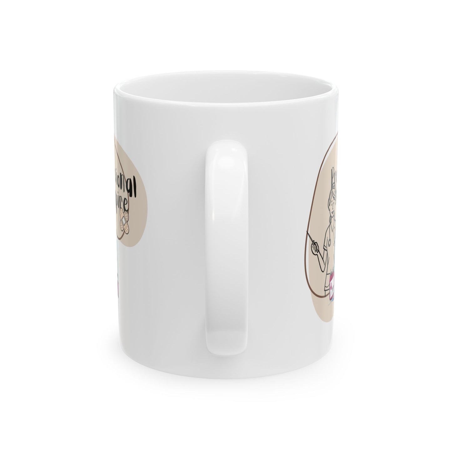 Personalized Vampire Ceramic Mug - 'Feminist Nurse' Illustrated Coffee Cup (11oz/15oz)