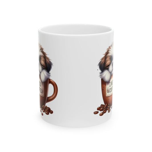 Personalized Shih-tzu Dog in Coffee Mug Ceramic Mug - 11oz/15oz | Coffee Lover Gift