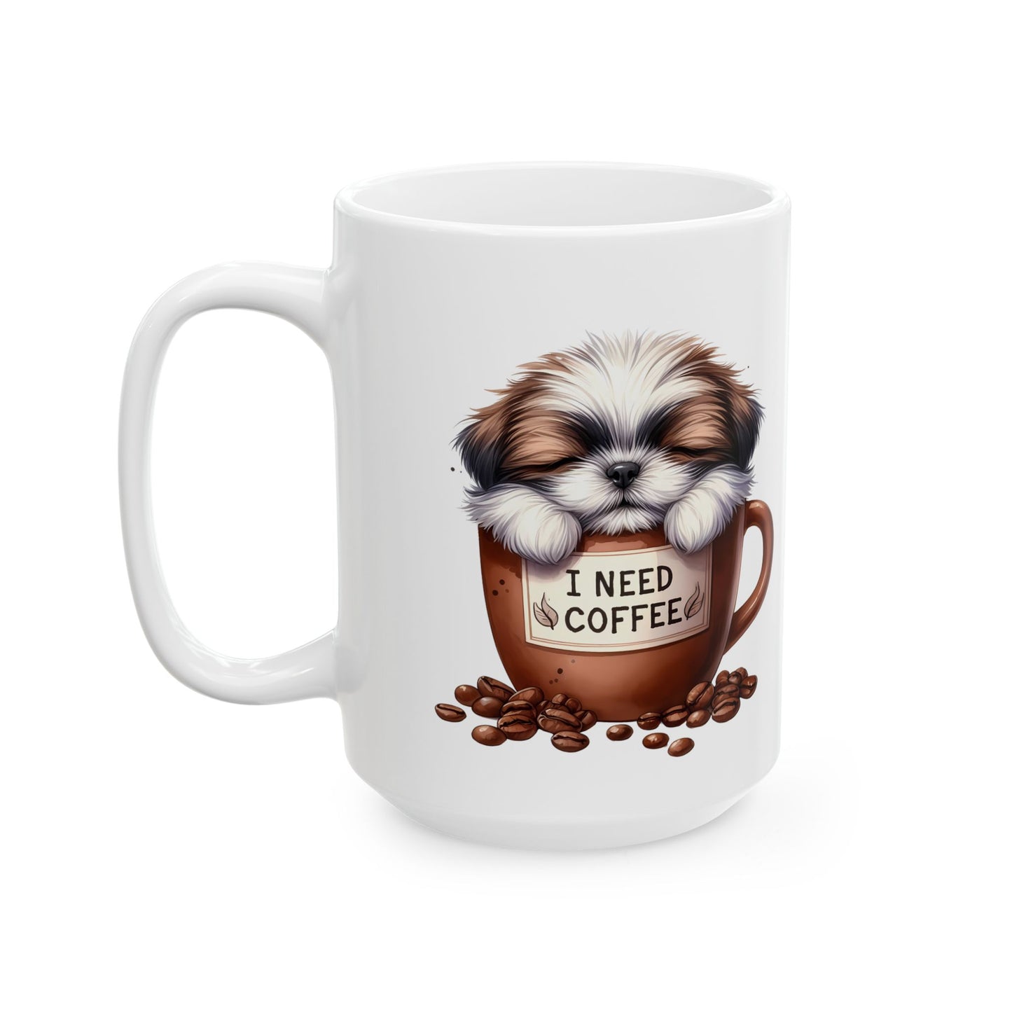 Personalized Shih-tzu Dog in Coffee Mug Ceramic Mug - 11oz/15oz | Coffee Lover Gift