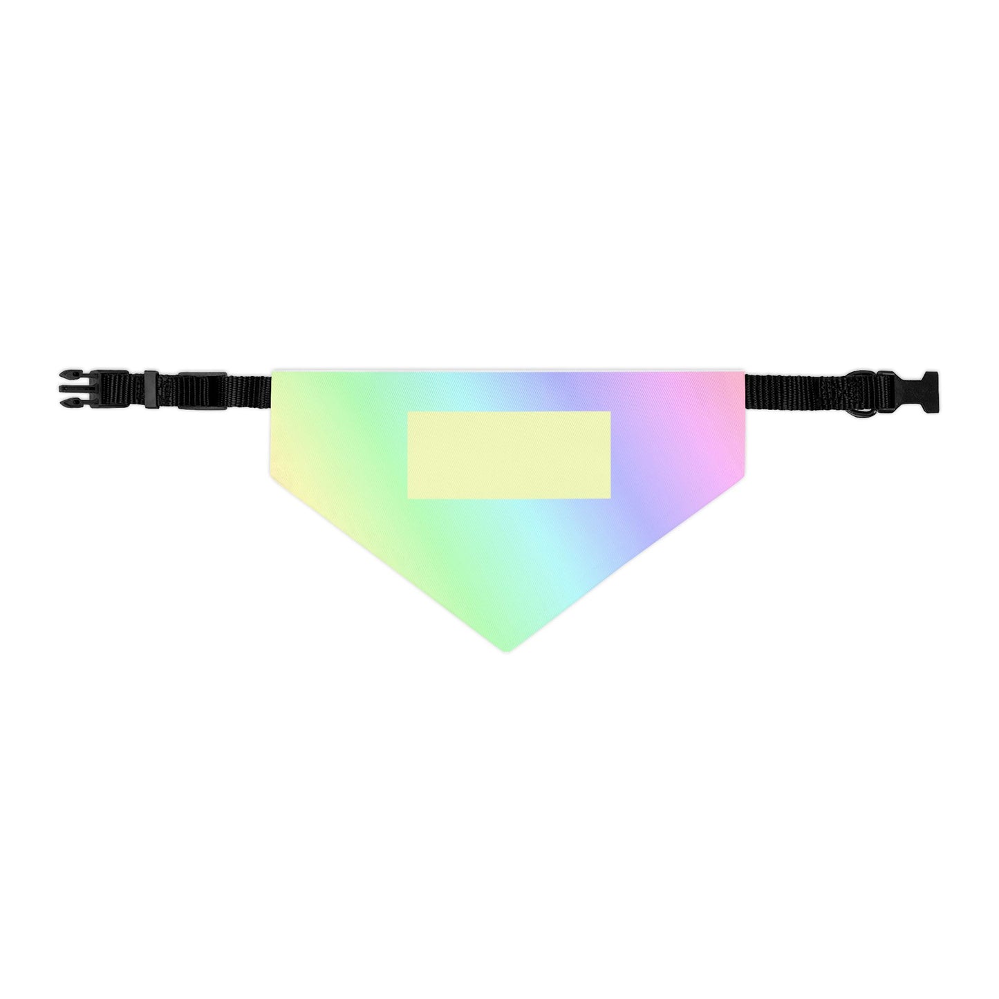 Iridescent Pastel Pet Bandana Collar - Holographic Rainbow Dog & Cat Accessory