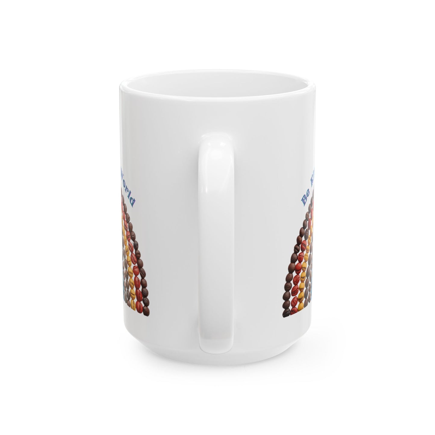 Personalized Kindness Rainbow Ceramic Mug — Be Kind To The World 11oz/15oz
