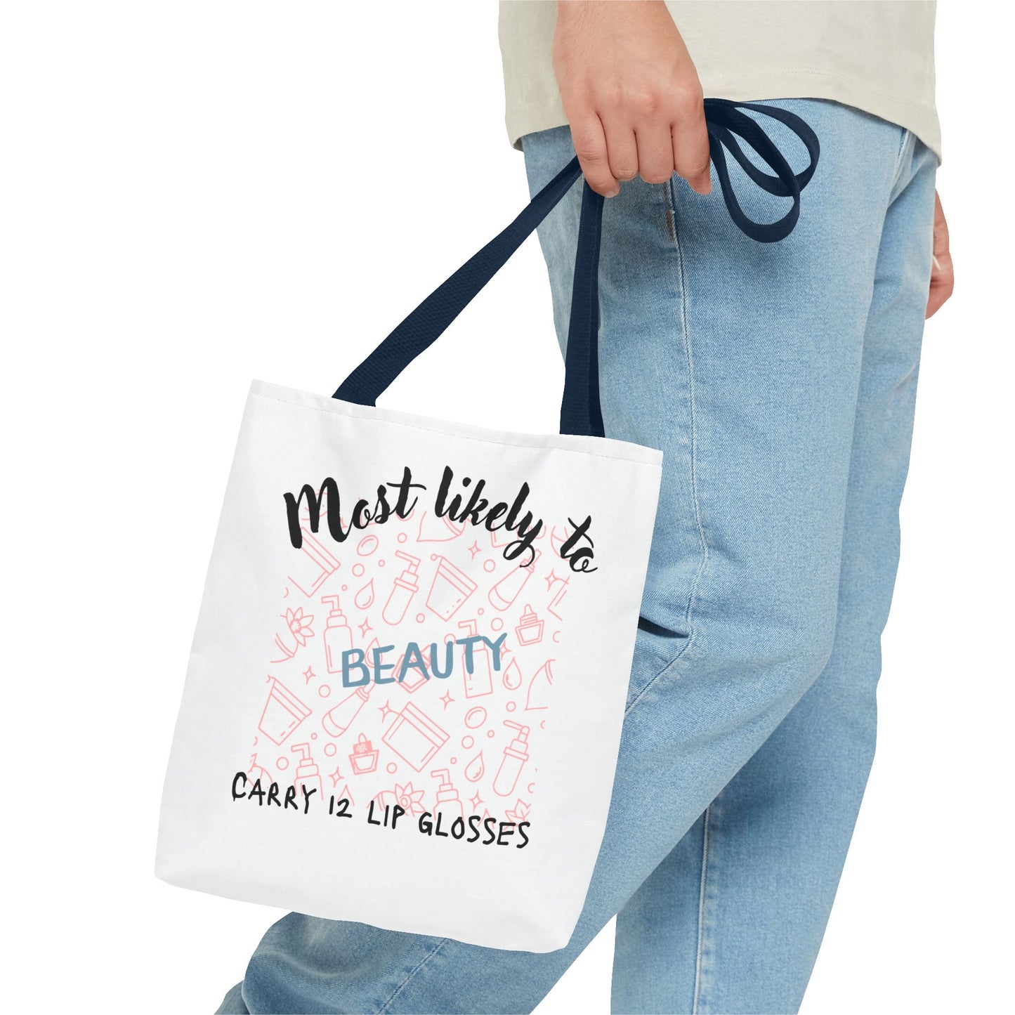 Beauty Lip Gloss Tote Bag - Perfect Gift for Makeup Lovers, Fashion Accessory, Daily Use Tote, Funny Gift, Stylish Organizer