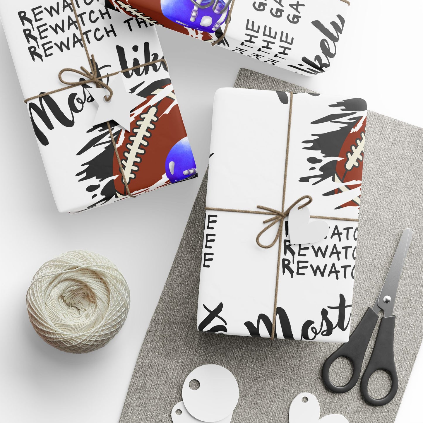 Football-Themed Wrapping Paper, Gifts for Sports Lovers, Unique Gift Wrap for Birthdays, Holidays, and Celebrations, Most Likely to [...]