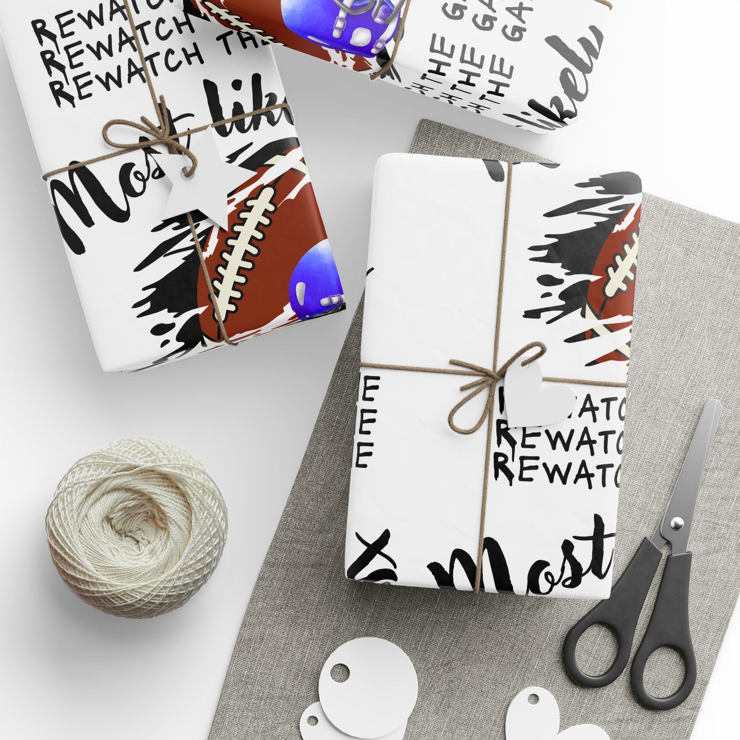 Football-Themed Wrapping Paper, Gifts for Sports Lovers, Unique Gift Wrap for Birthdays, Holidays, and Celebrations, Most Likely to [...]