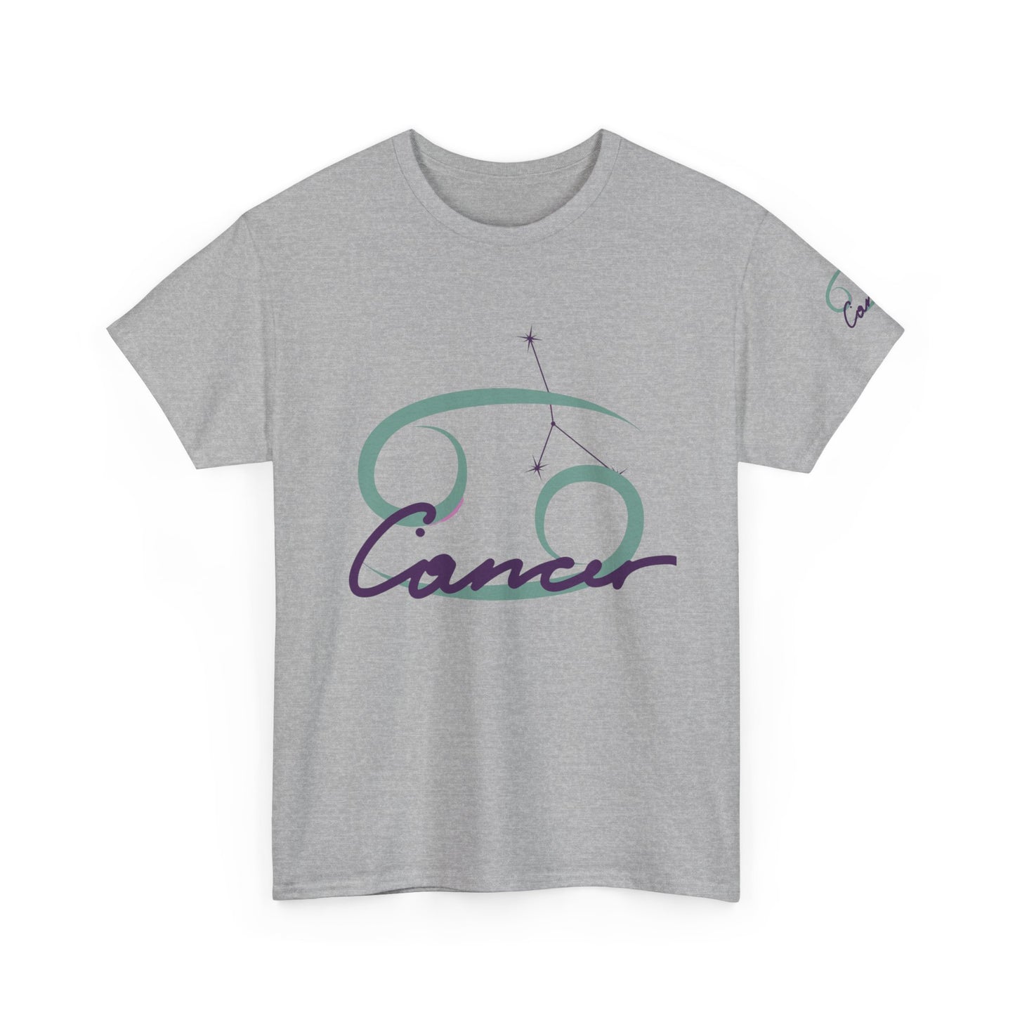 Cancer Zodiac T‑Shirt — Minimal Constellation & Script Design