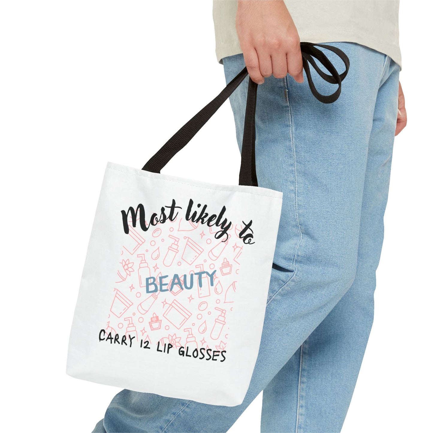 Beauty Lip Gloss Tote Bag - Perfect Gift for Makeup Lovers, Fashion Accessory, Daily Use Tote, Funny Gift, Stylish Organizer
