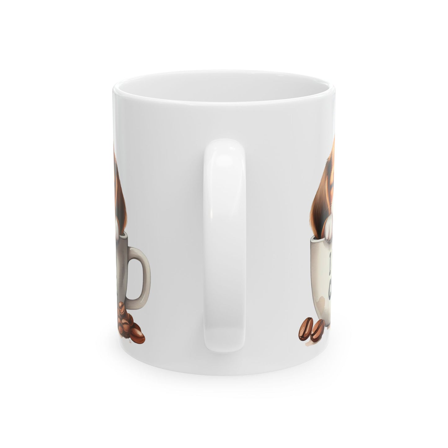 Beagle Coffee Mug — Cute Dog in Coffee Cup Ceramic Mug (11oz, 15oz)