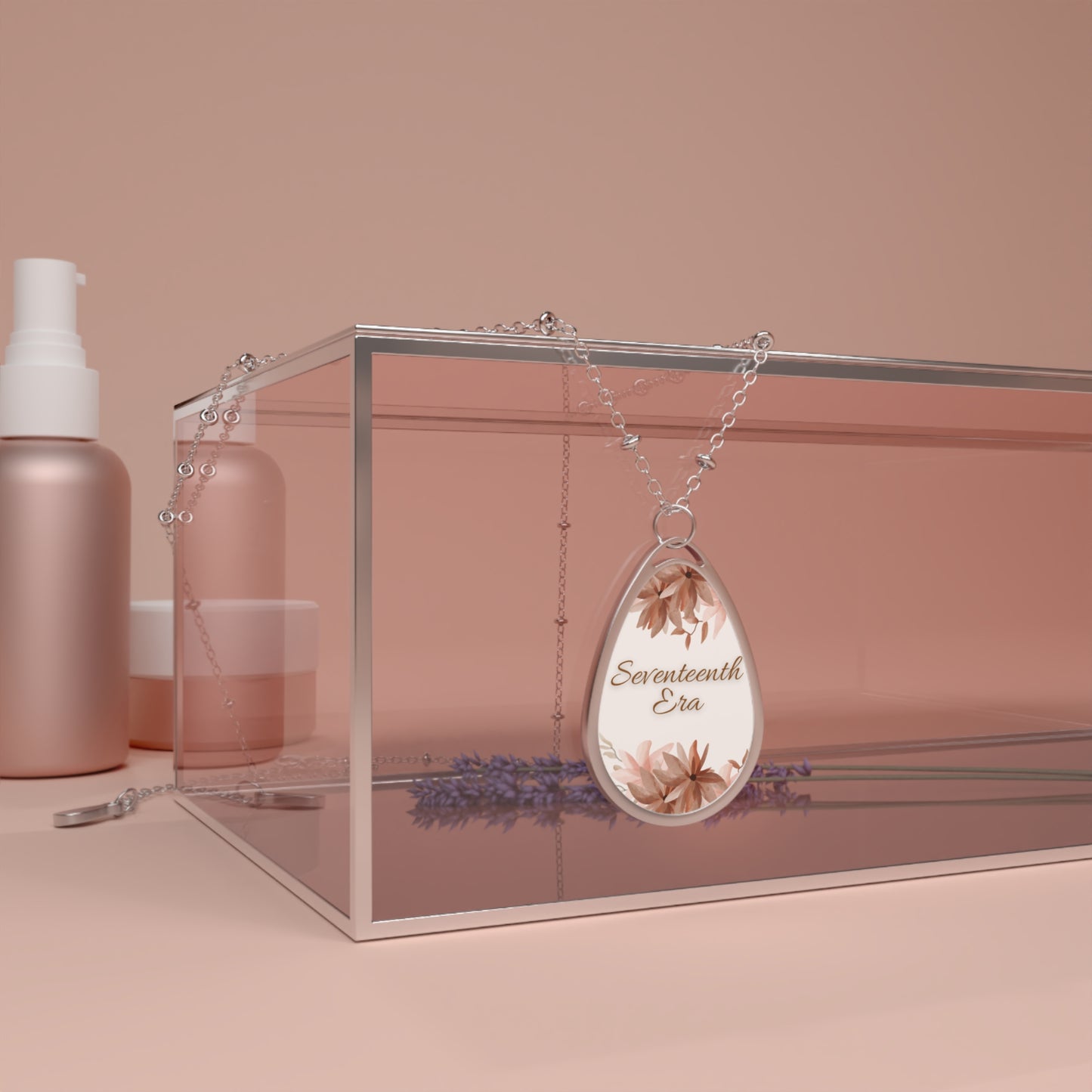 Floral Teardrop Necklace - Seventeenth Era Jewelry, 17th era gift