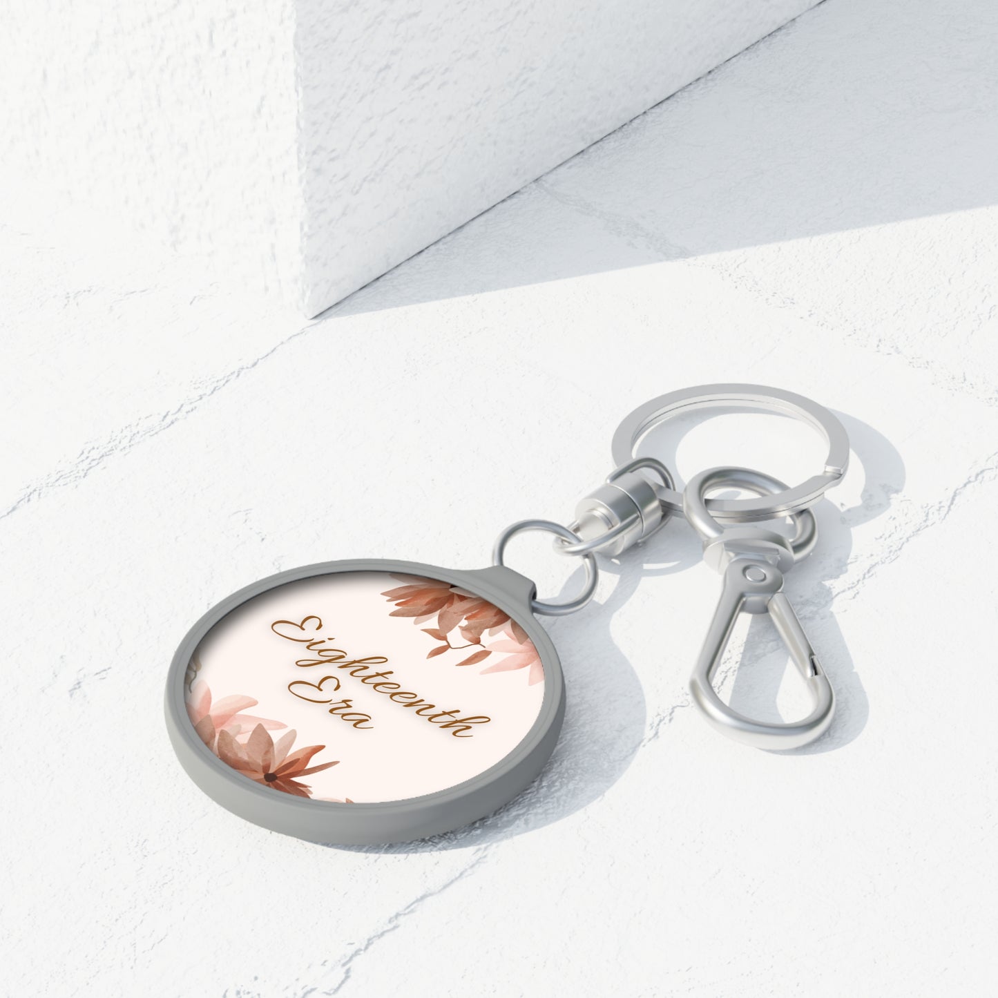 Elegant Eighteenth Era Keyring Tag - Stylish Accessory for Milestone Celebrations