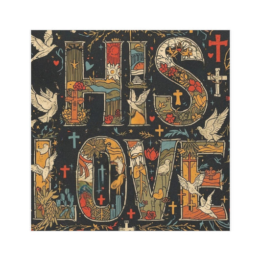 Religious Car Magnets - 'His Love' Design for Faithful Drivers