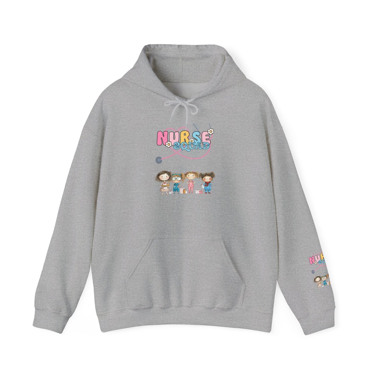 Nurse Squad Hoodie — Cute Multicultural Healthcare Team Design