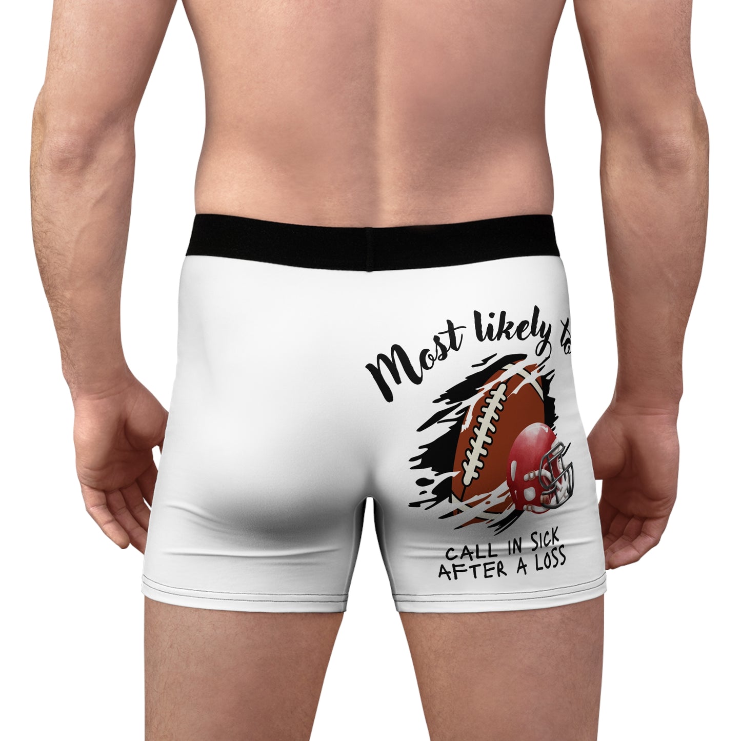 Football-Themed Men's Boxer Briefs - Fun Sports Underwear - Men's Sports Boxer