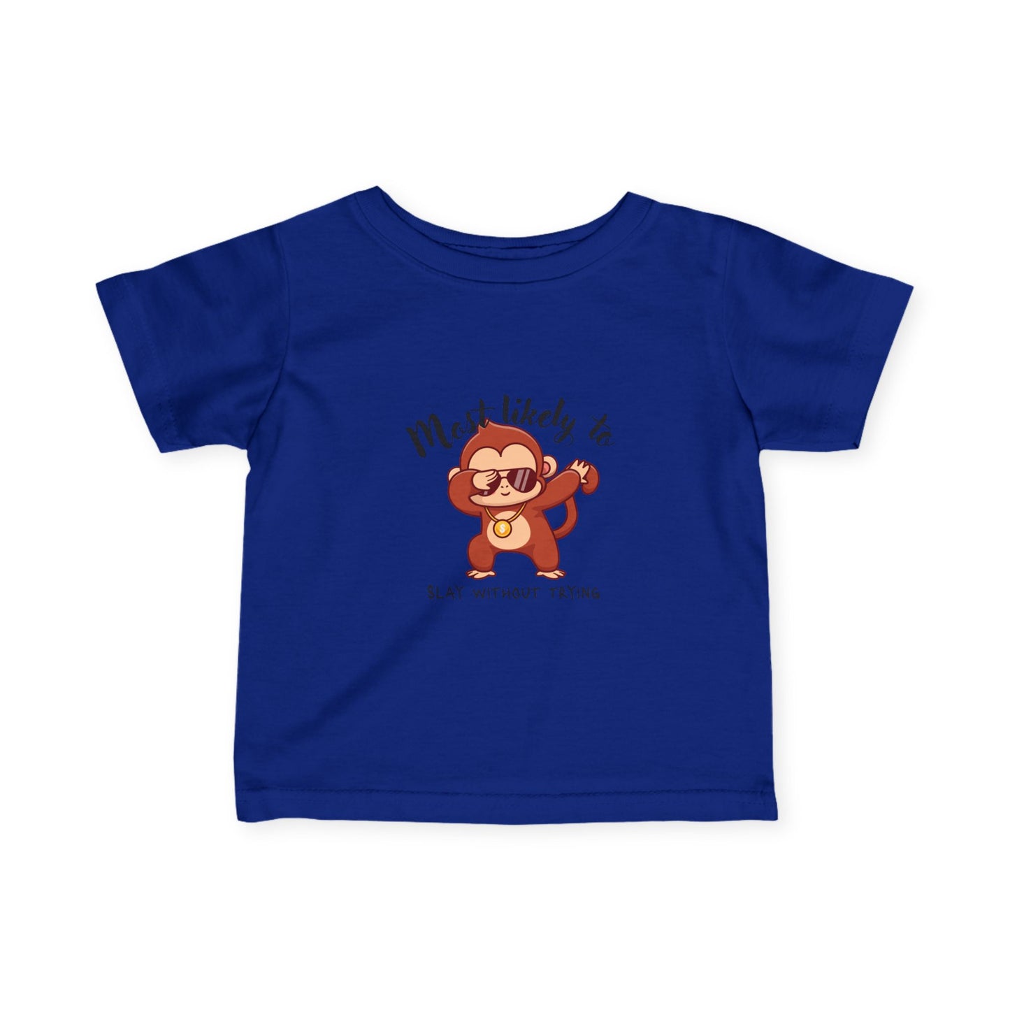 Cute Monkey Baby Tee - Most Likely To Slay Without Trying, Toddler Gift, Baby Shower Gift, Funny Kids Shirt, Infant Clothing, Birthday [...]