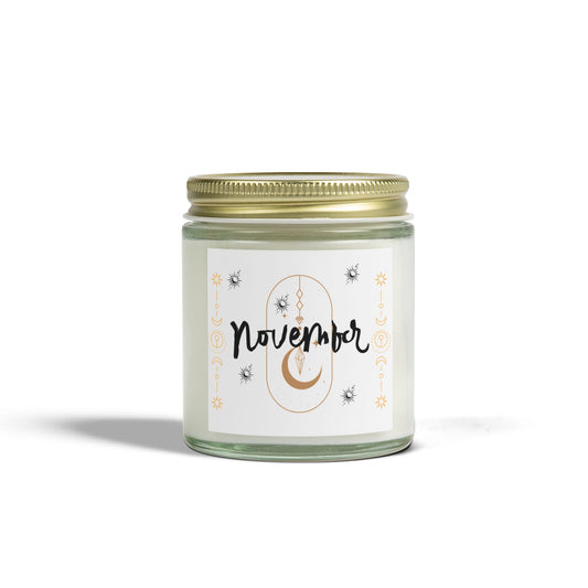 Celestial Candle, November, Scented Candles, Coconut Apricot Wax (4oz, 9oz)