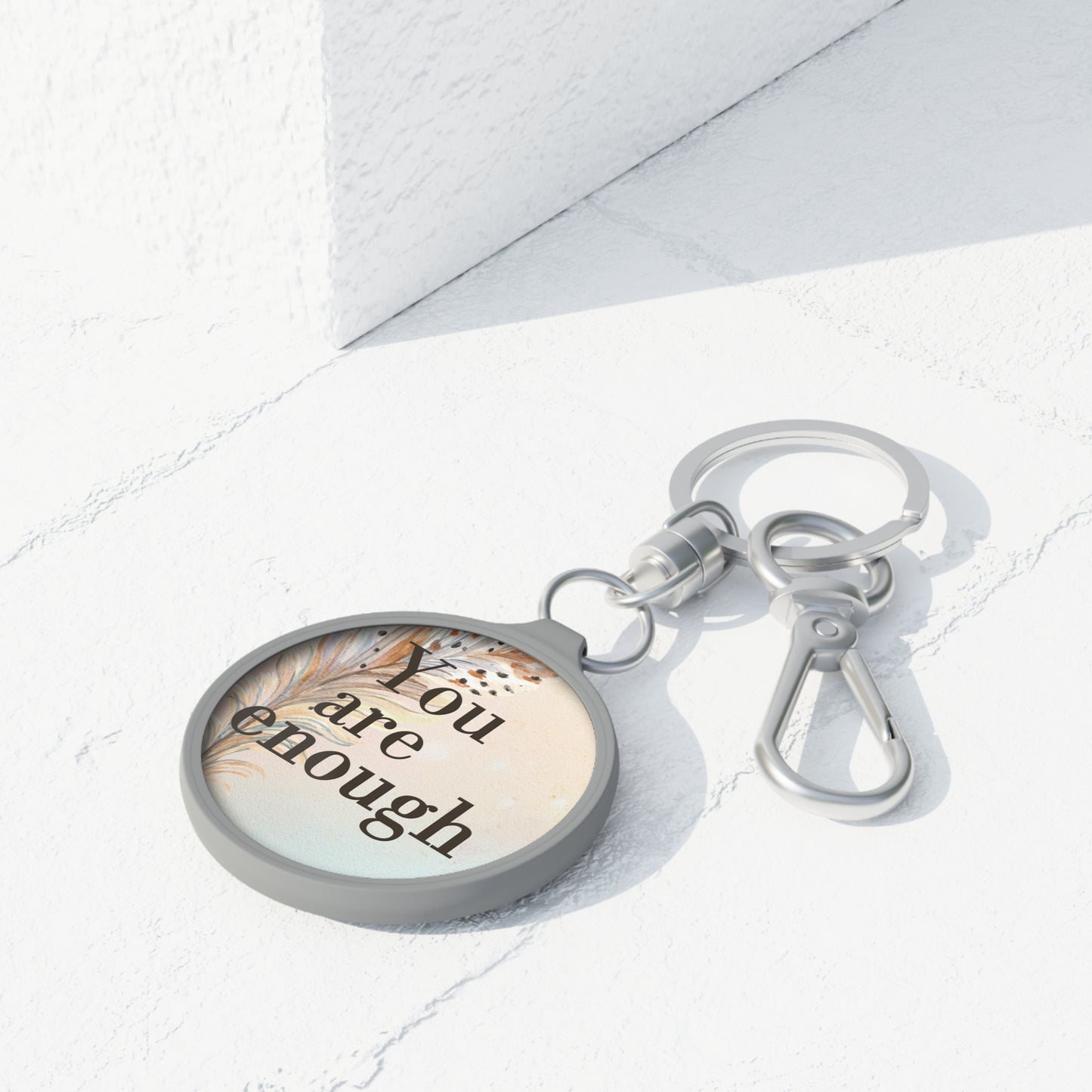 Inspirational Keyring Tag - 'You Are Enough'