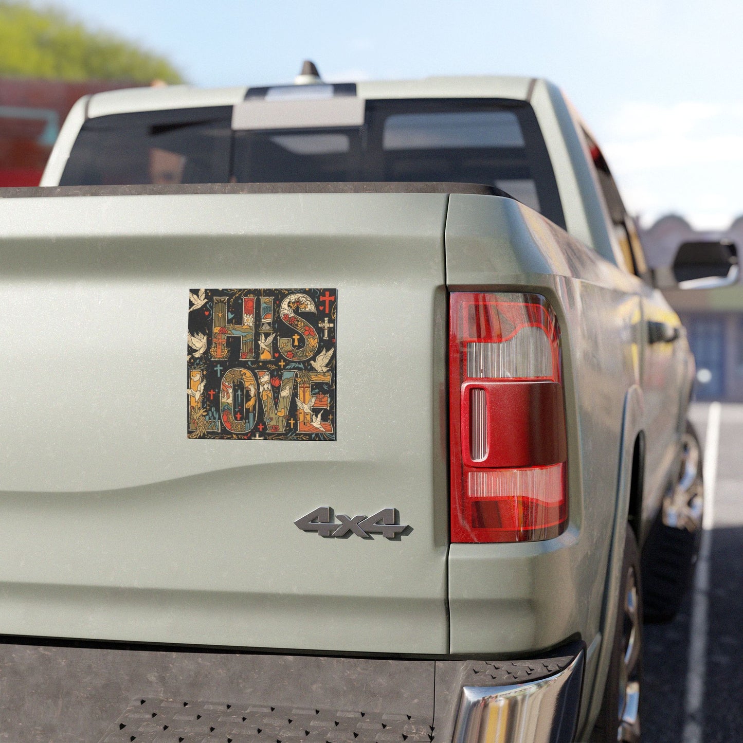 Religious Car Magnets - 'His Love' Design for Faithful Drivers