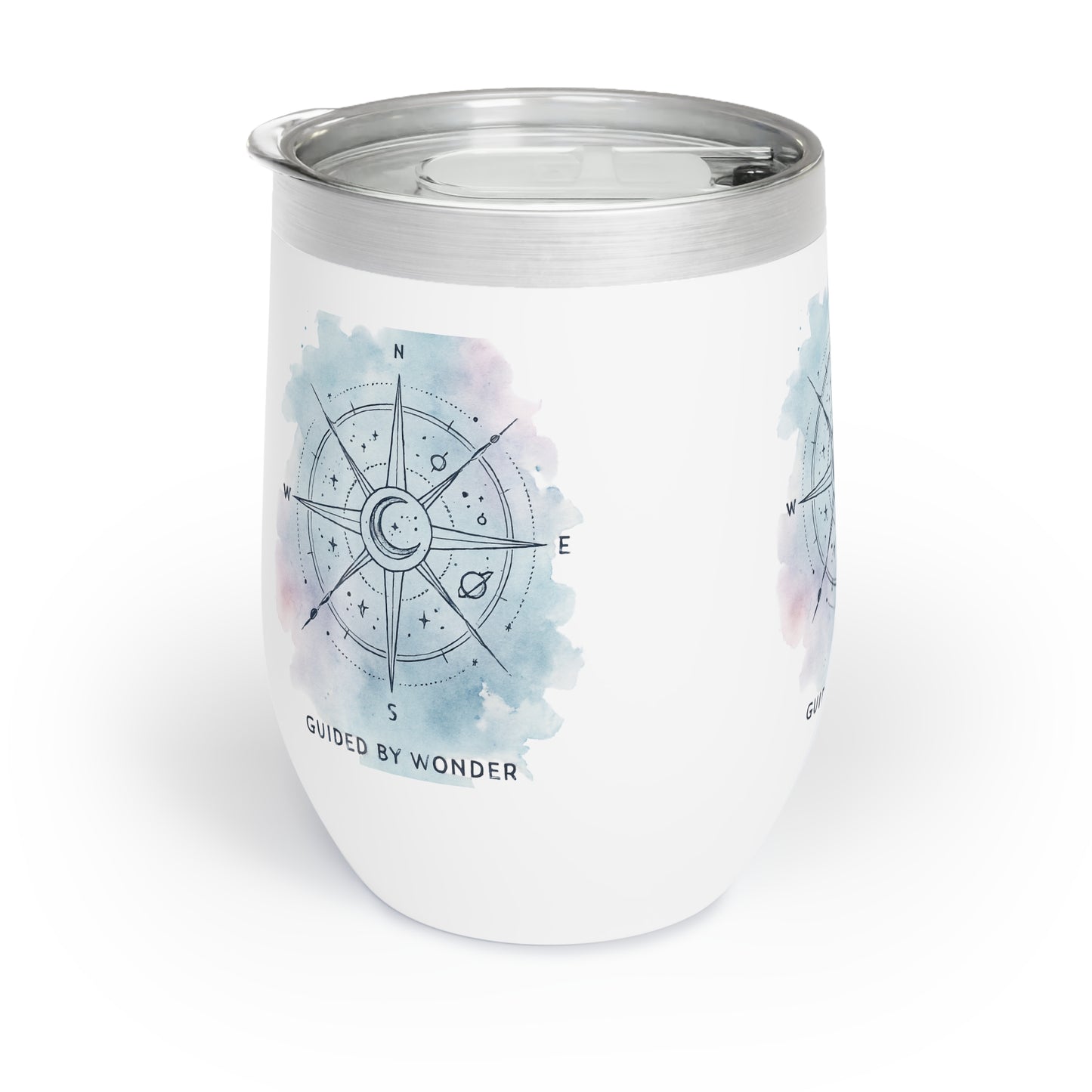 Chill Wine Tumbler, Cosmic Wine Cup, Insulated Wine Cup, Celestial Wine Mug