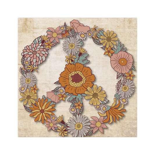 Floral Peace Sign Car Magnets - Boho Flower Design for a Positive Vibe