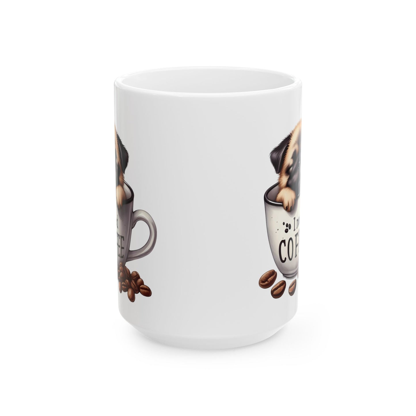 Personalized Pug Coffee Mug – Cute Dog in Coffee Cup Ceramic Mug (11oz & 15oz)