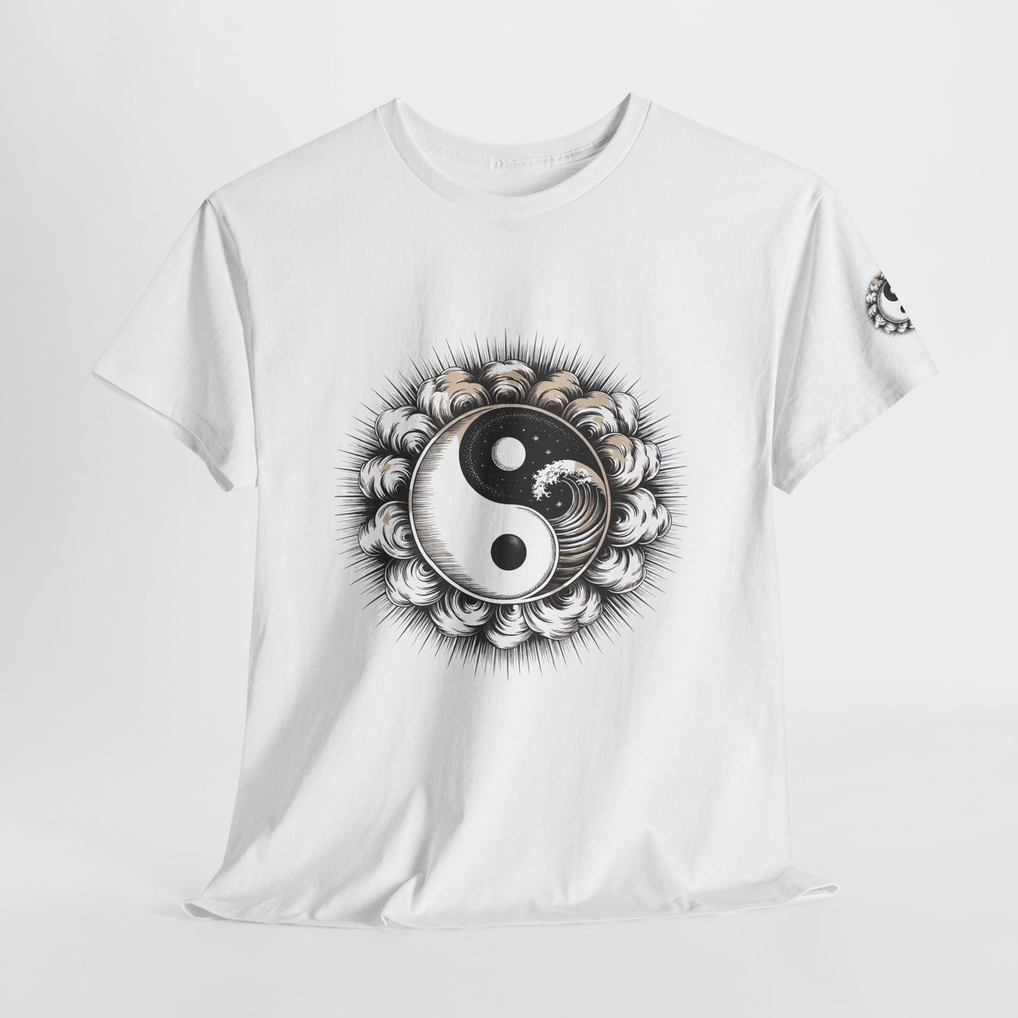 Yin Yang Floral Tee — Balanced Harmony Graphic T-Shirt